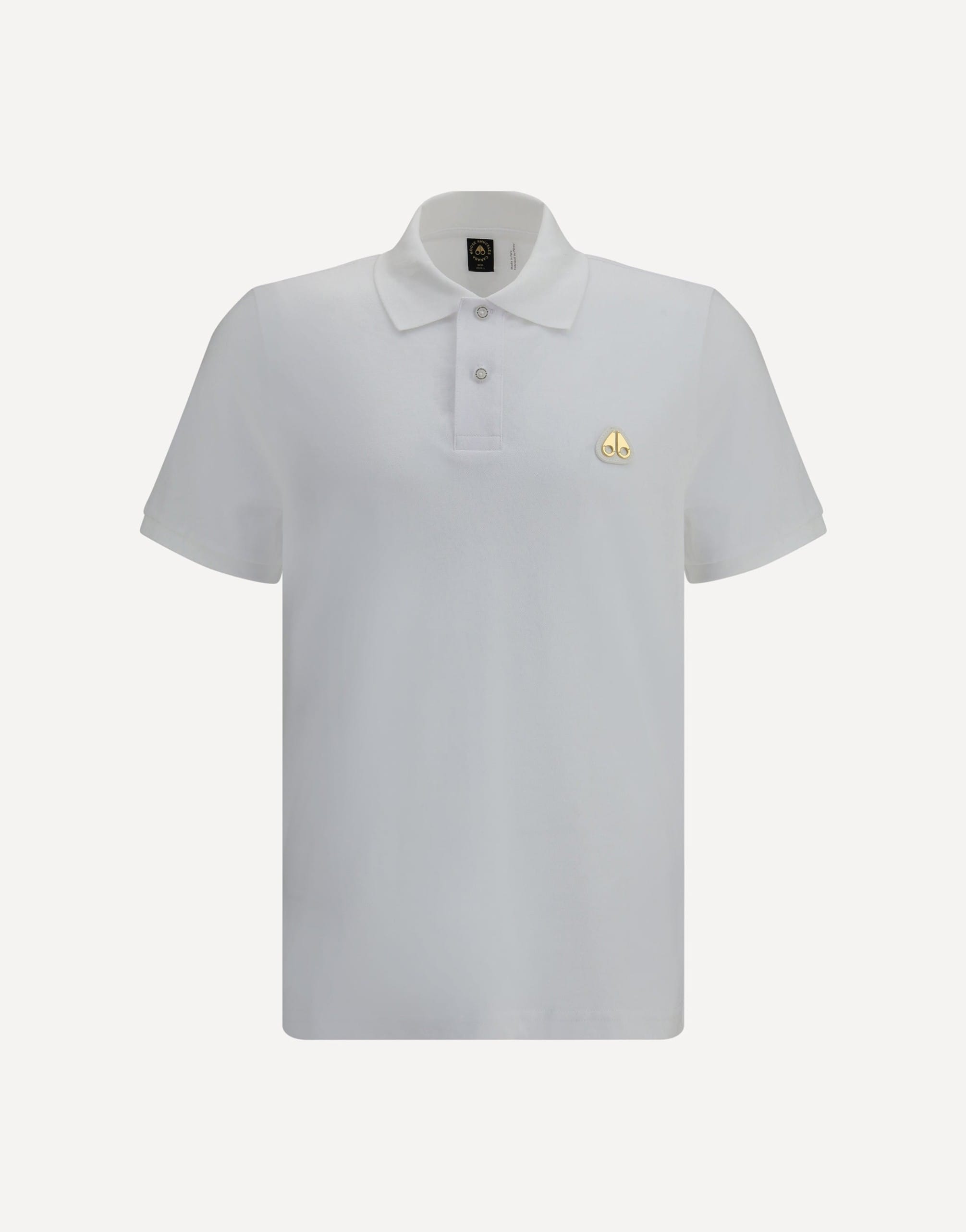 Moose Knuckles Everett Gold Cotton Polo