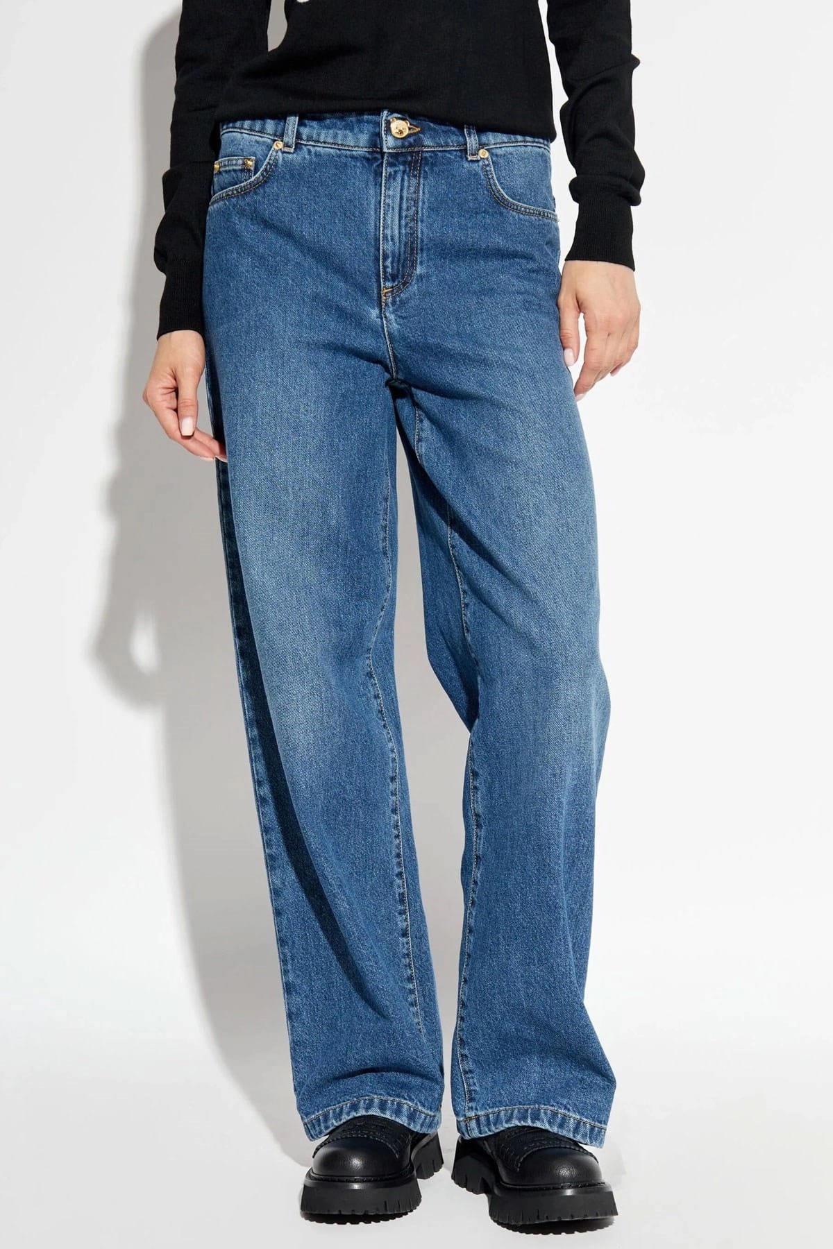 Moschino Blue Cotton Denim Jeans - alternate view