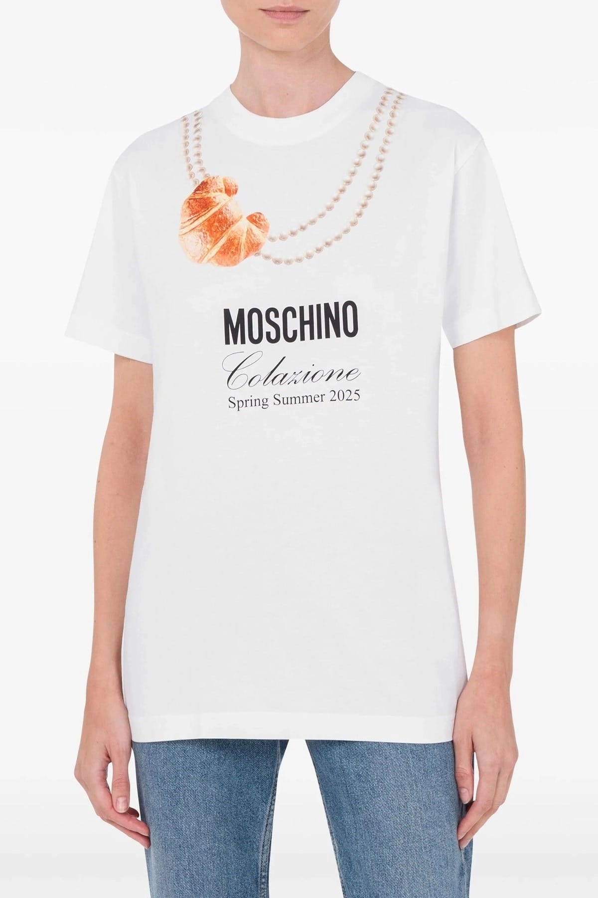 Moschino Moschino Colazione Cropped T-Shirt