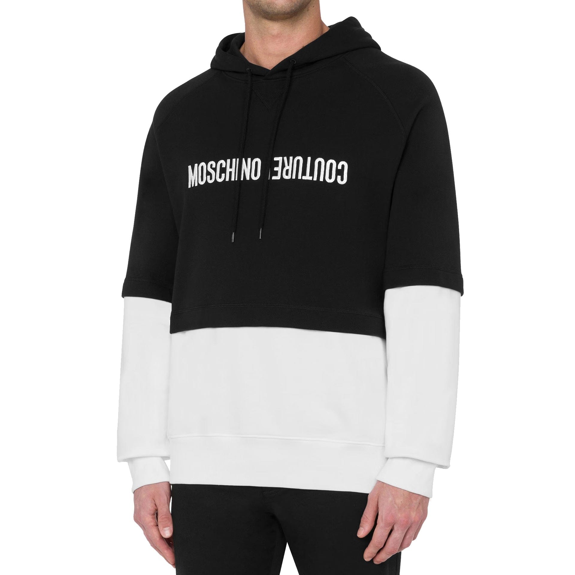 Moschino سويت شيرت بغطاء رأس من القطن من Moschino مع شعار - alternate view