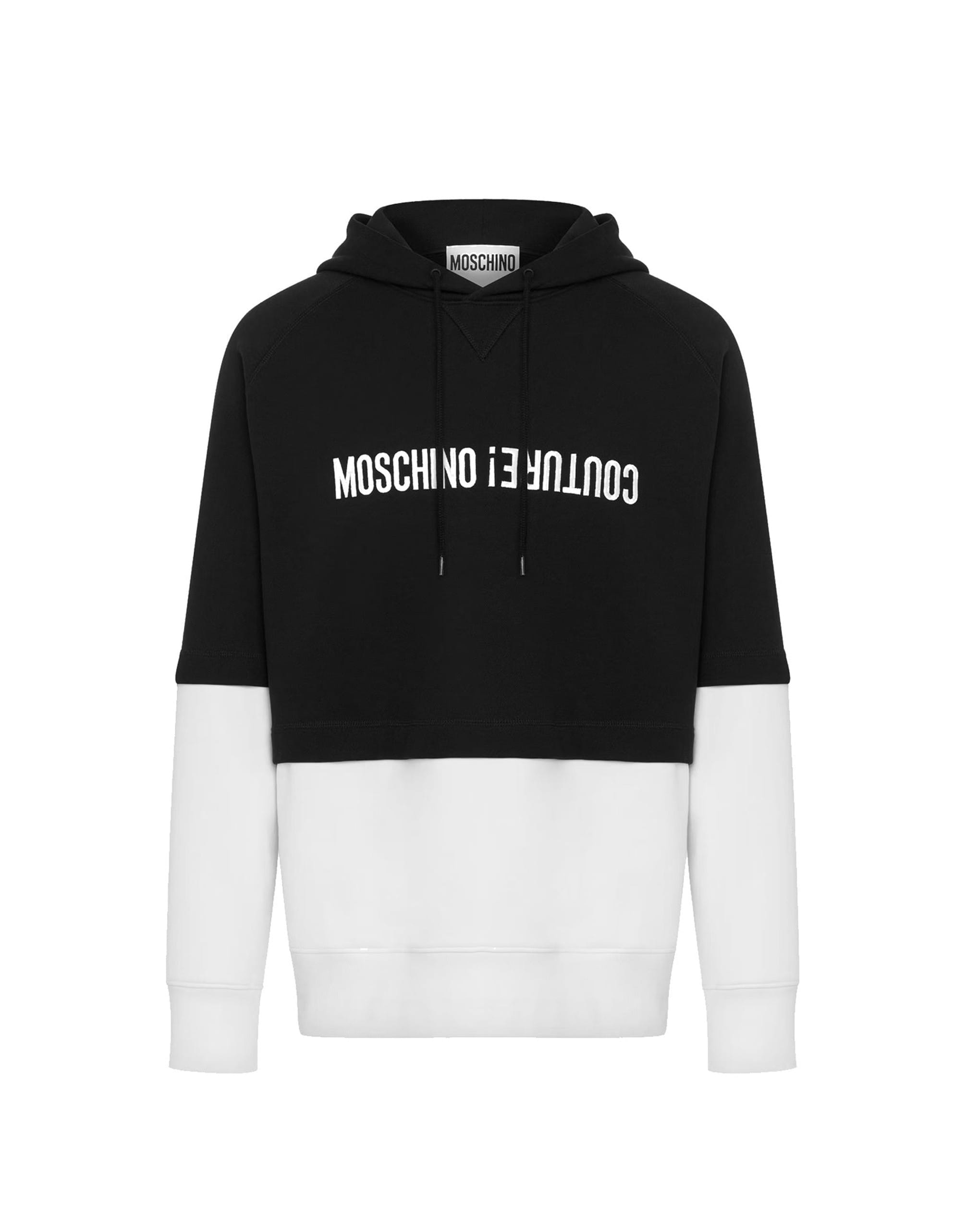 Moschino Cotton Hooded Sweatshirt With Logo