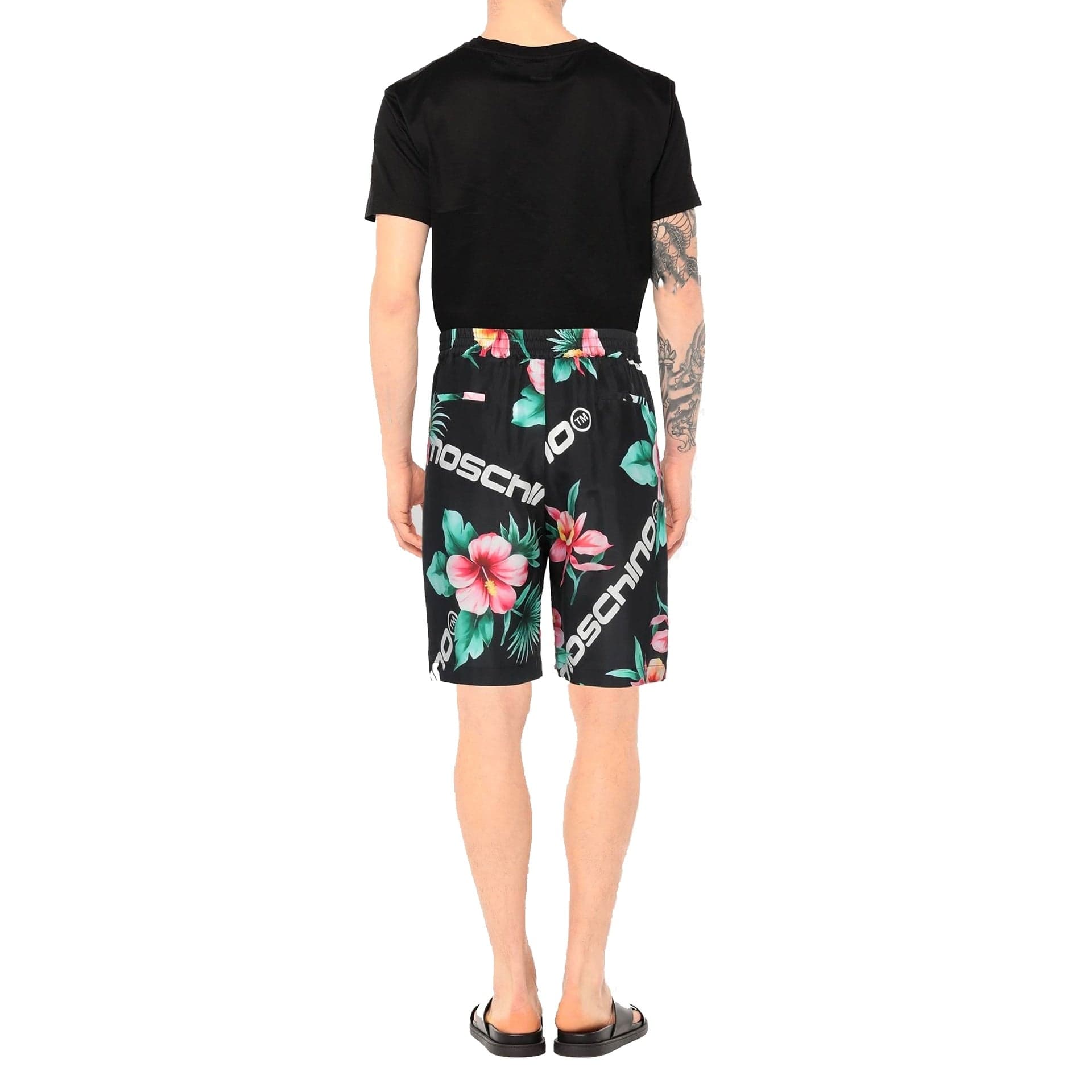 Moschino Couture Floral Print Silk Casual Shorts