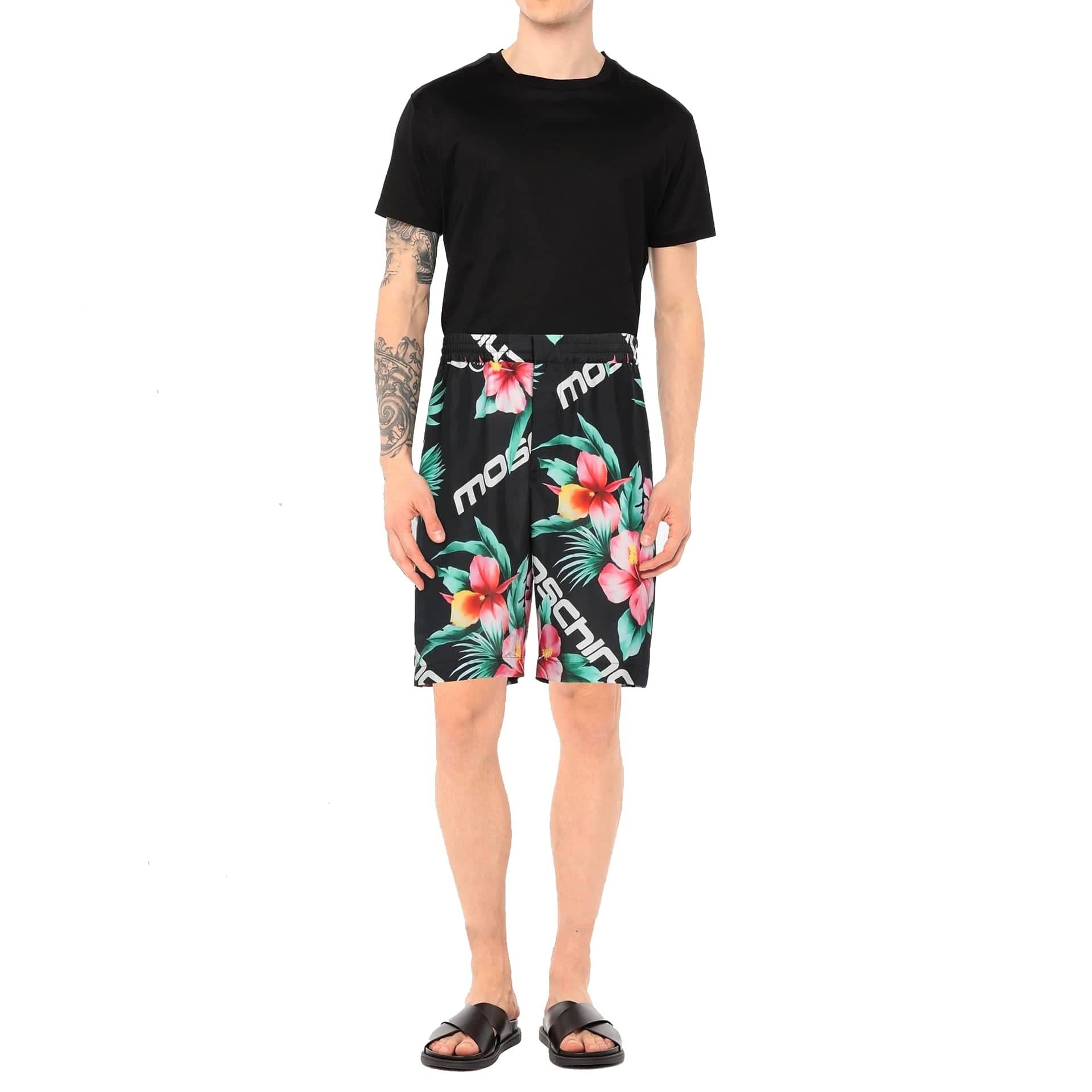 Moschino Couture Floral Print Silk Casual Shorts - alternate view