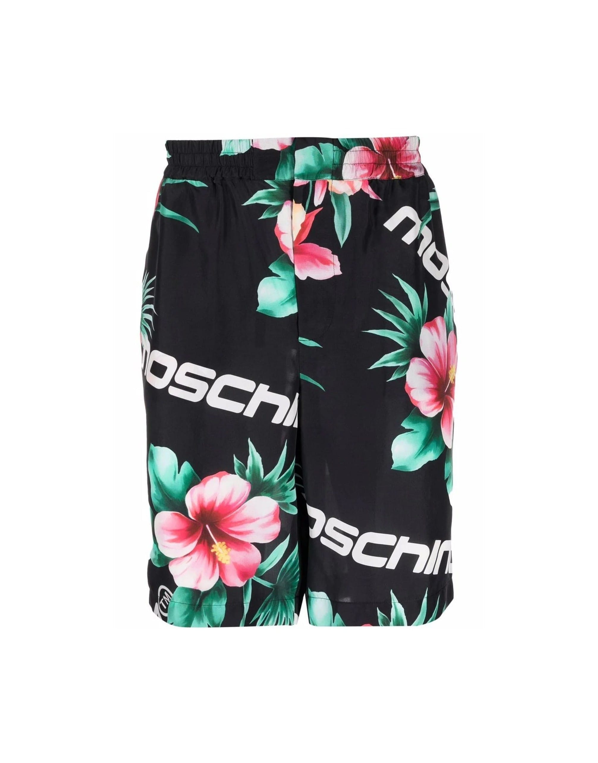 Moschino Couture Floral Print Silk Casual Shorts