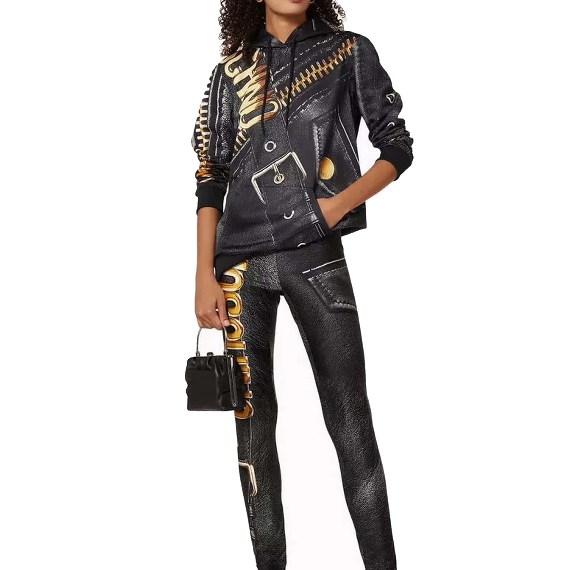 Moschino Couture Marco Biker Hooded Sweatshirt