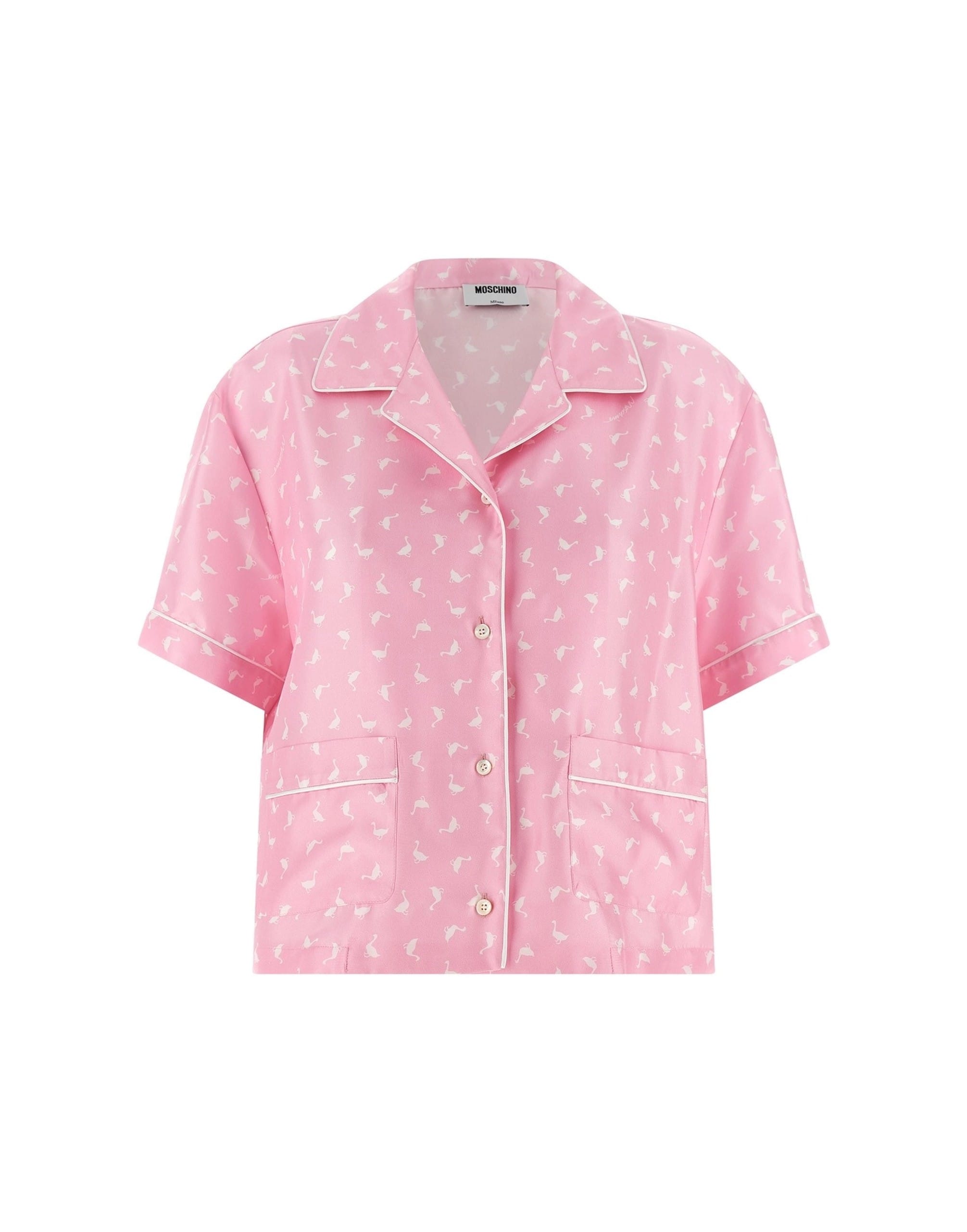 Moschino Moschino Goose Print Silk Shirt