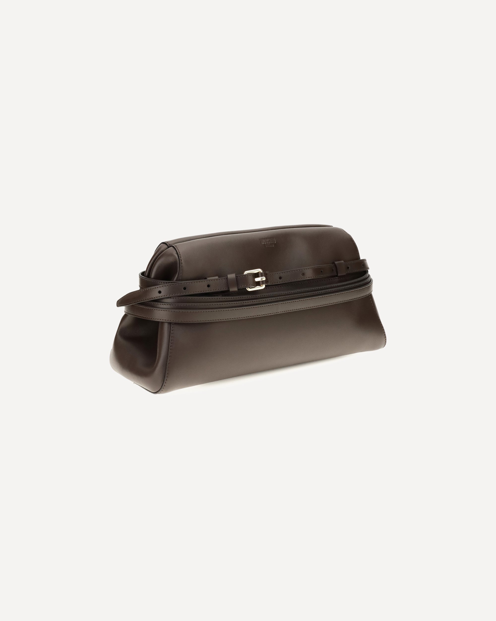 Moschino Leather Clutch With Buckle Detail - alternate view