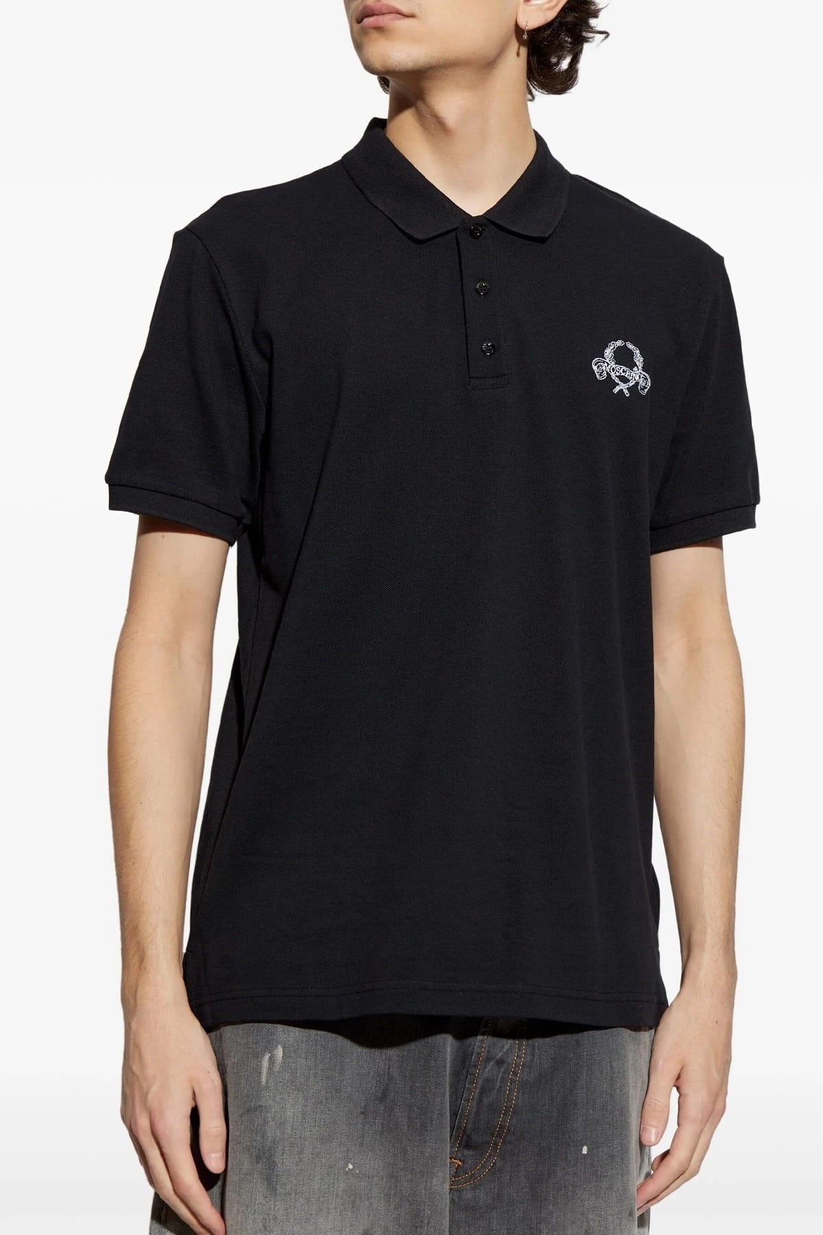 Moschino Logo Embroidery Polo Shirt - alternate view