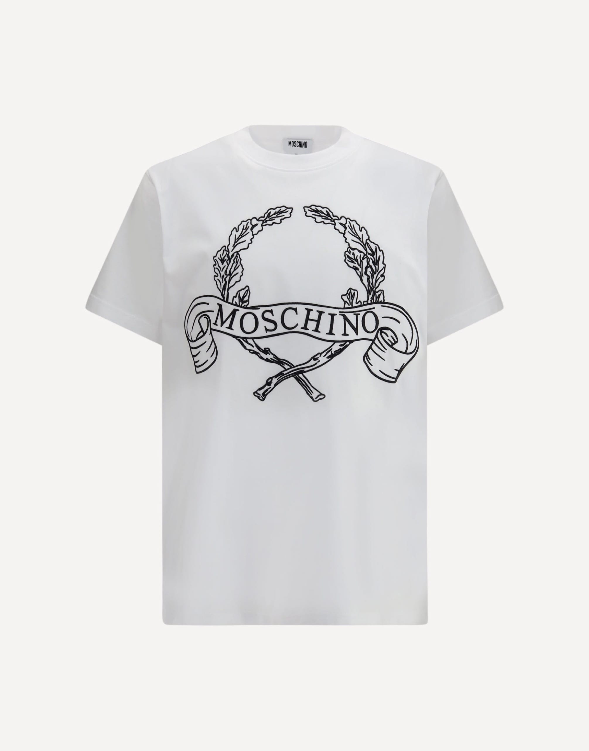 Moschino Maxi Laurel Crown Embroidery T-Shirt