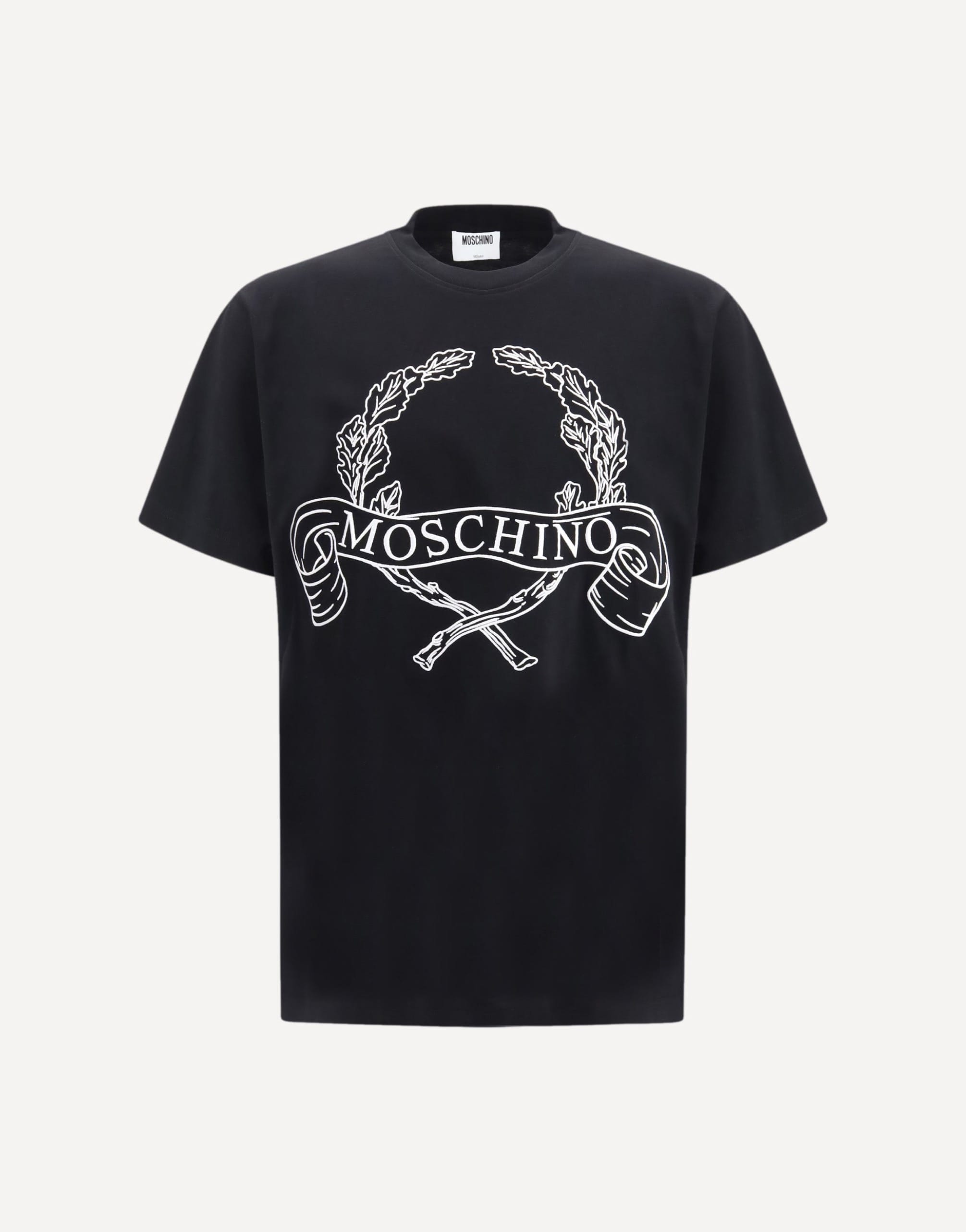 Moschino Maxi Laurel Crown Embroidery T-Shirt