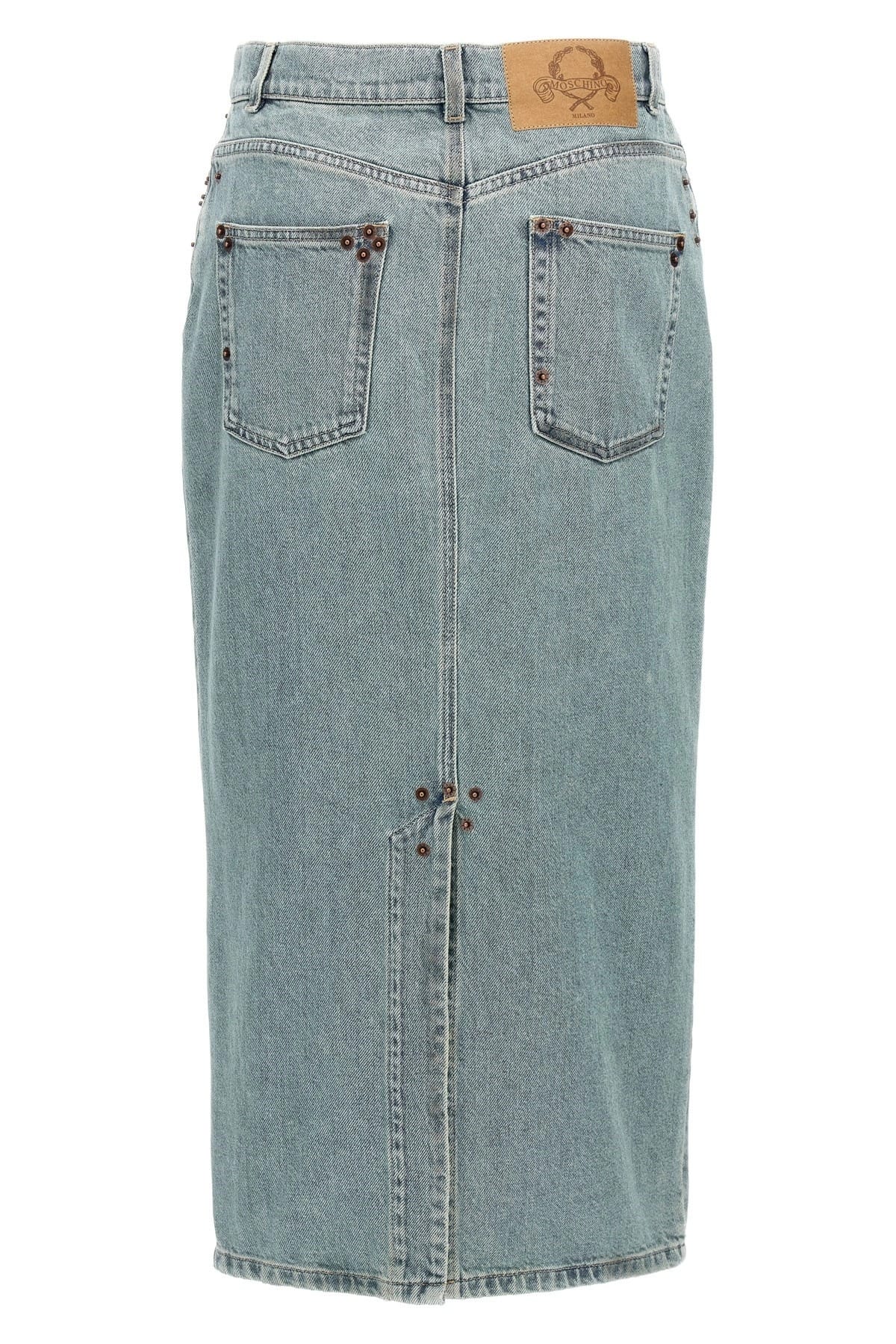 Moschino Moschino Rivets Denim Skirt
