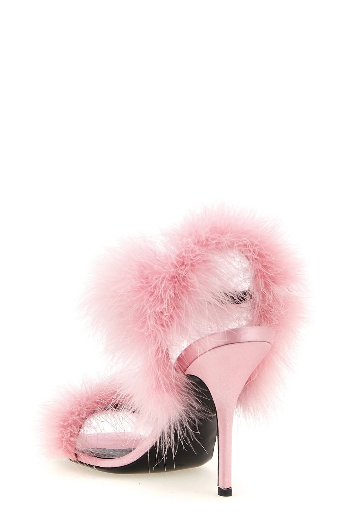 Moschino Moschino Satin Feather Sandals
