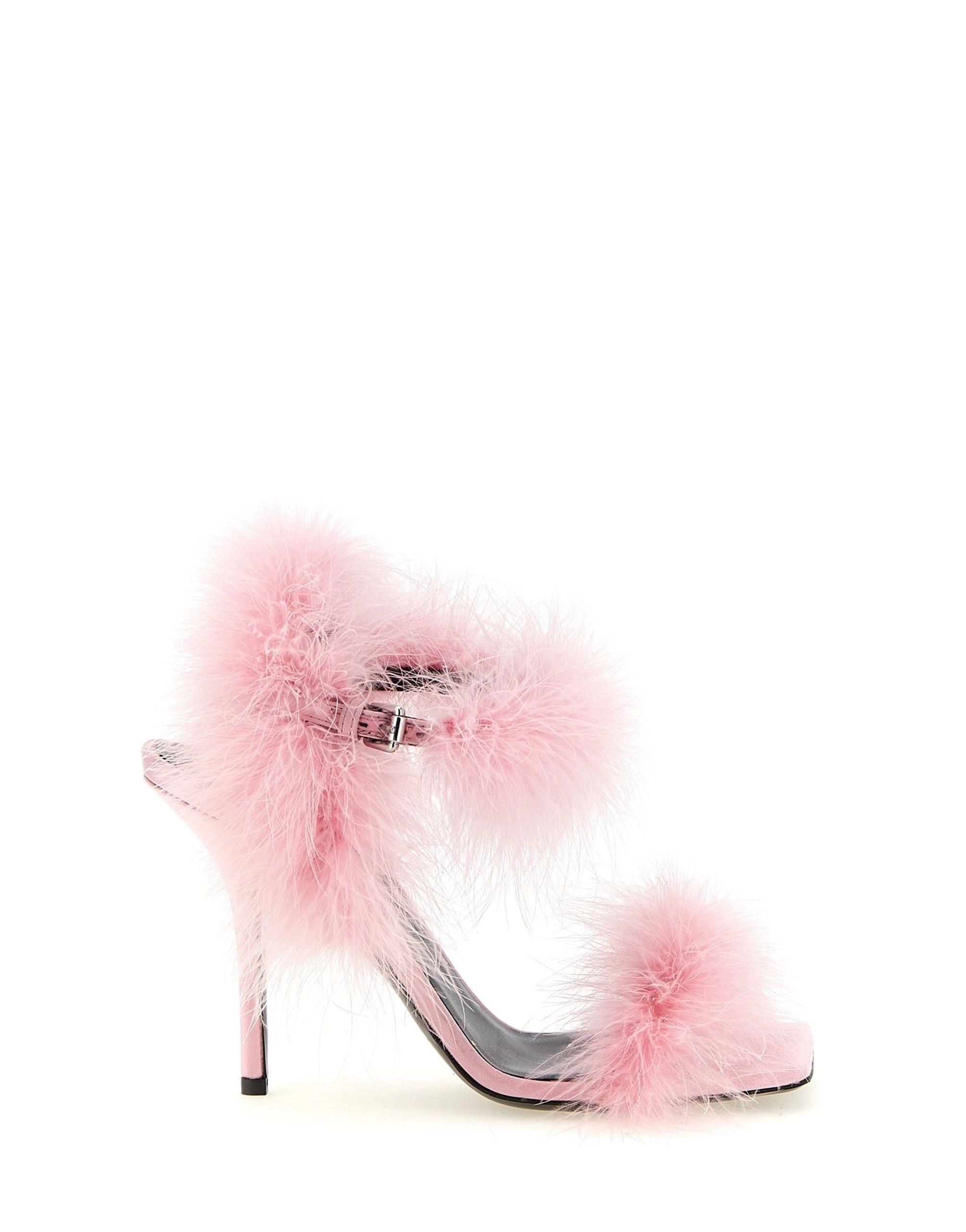 Moschino Moschino Satin Feather Sandals