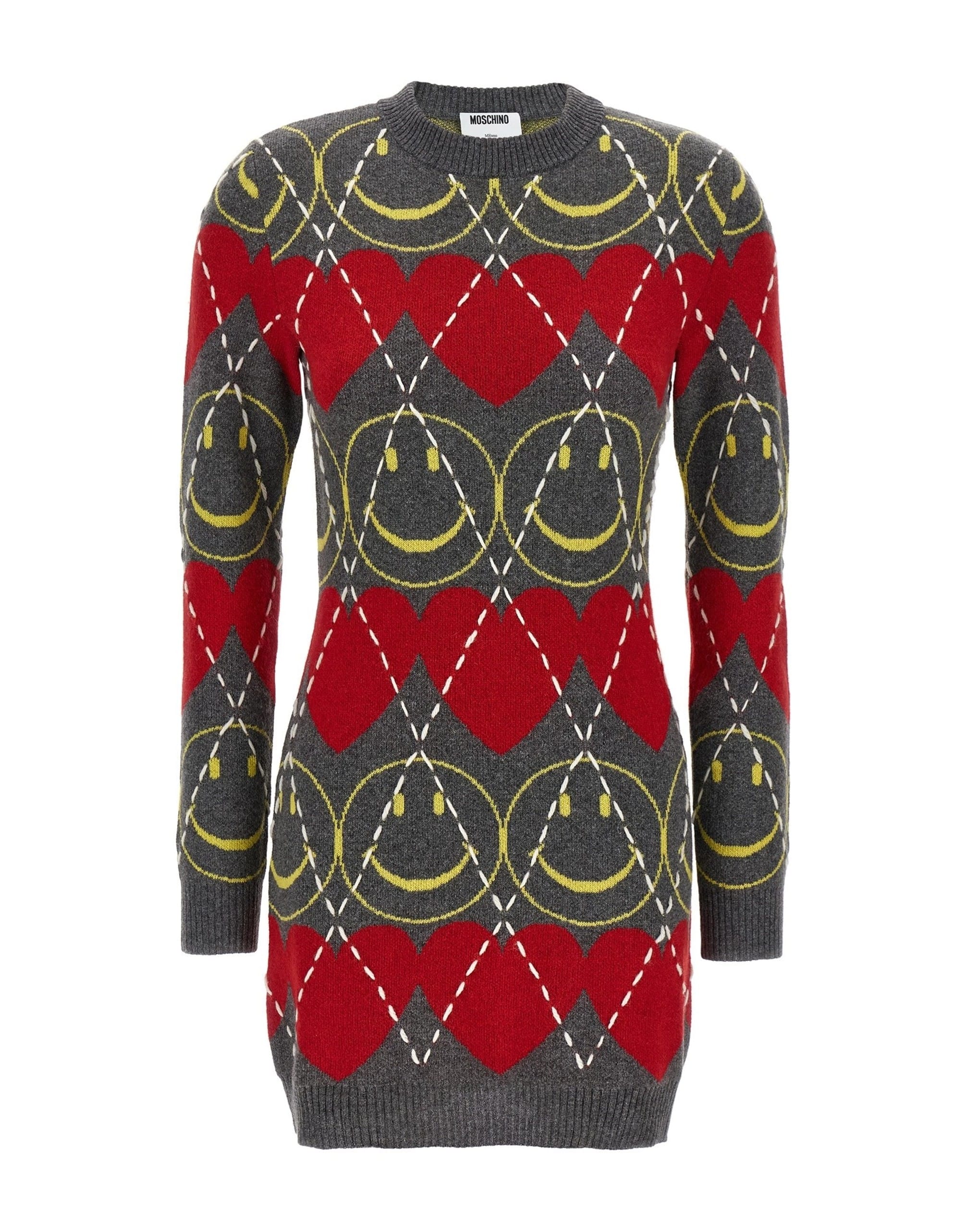 Moschino Moschino Smiley Wool Mini Dress