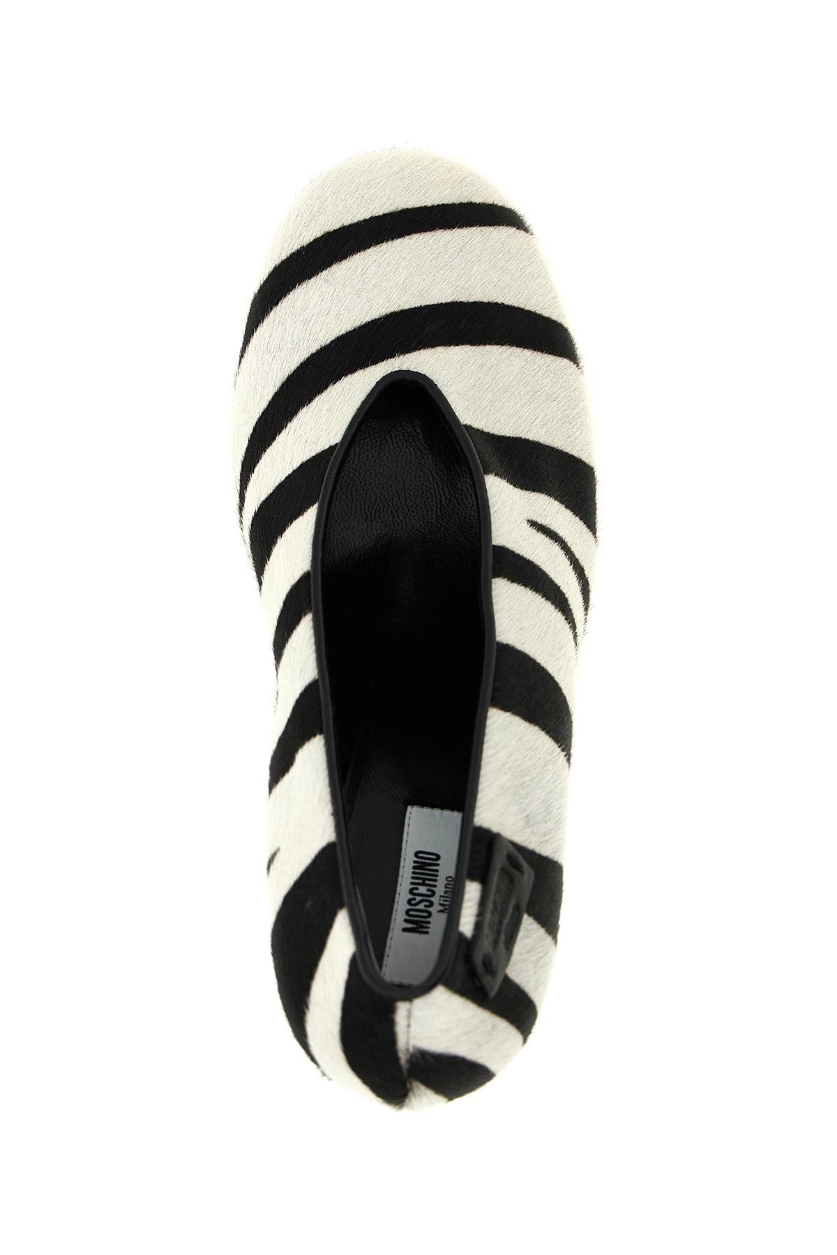 Décolleté Moschino in cavallino zebrato