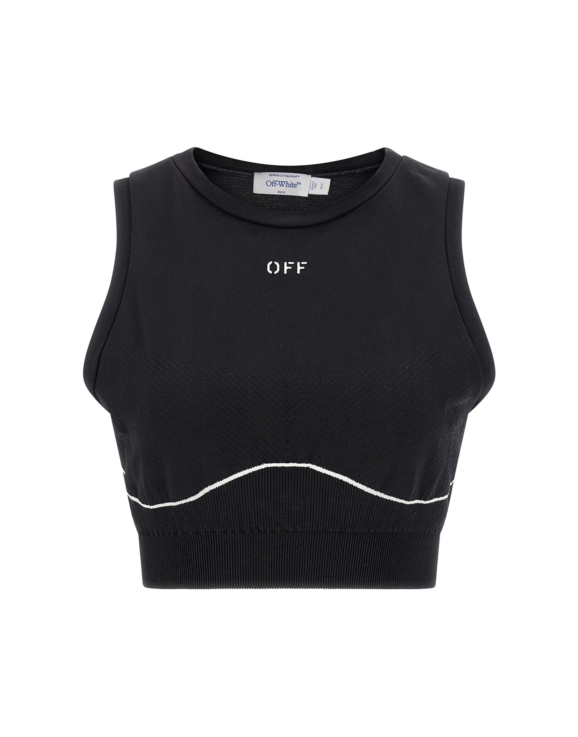 Off-White Cropped Sports Top