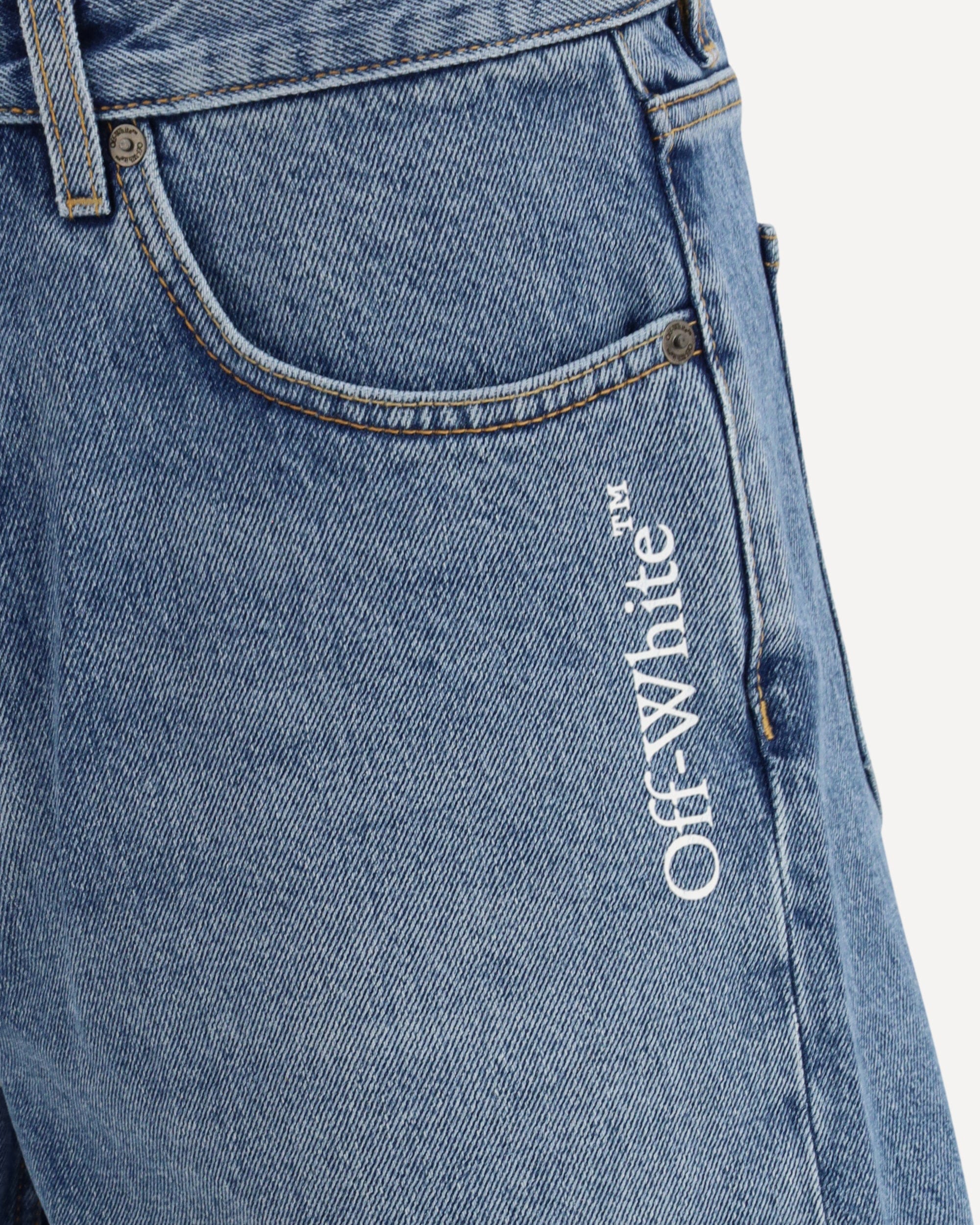 Off-White Half Arrow Denim Shorts