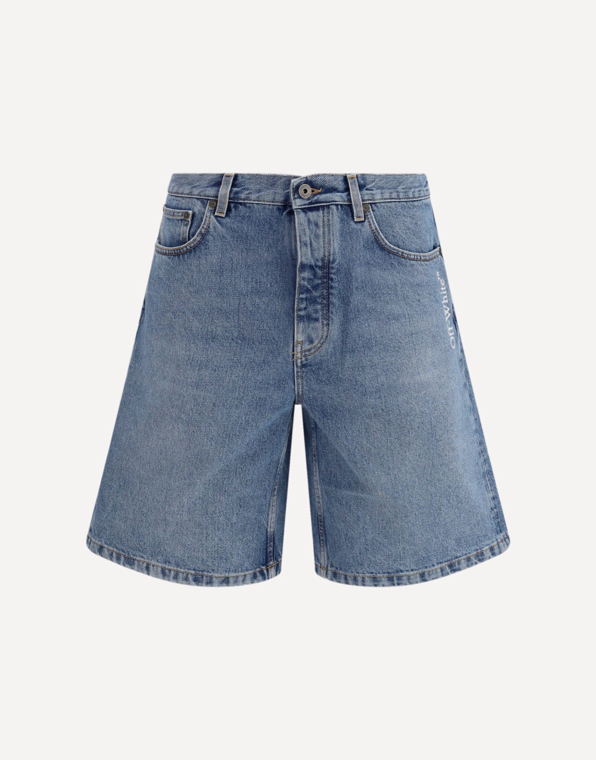 Off-White Half Arrow Denim Shorts