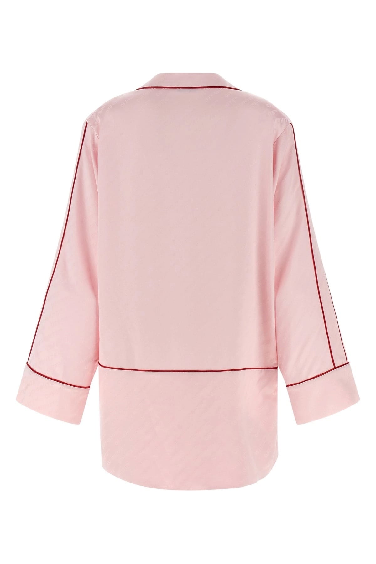 Off-White Jacquard Satin New Roxy Pajama Shirt