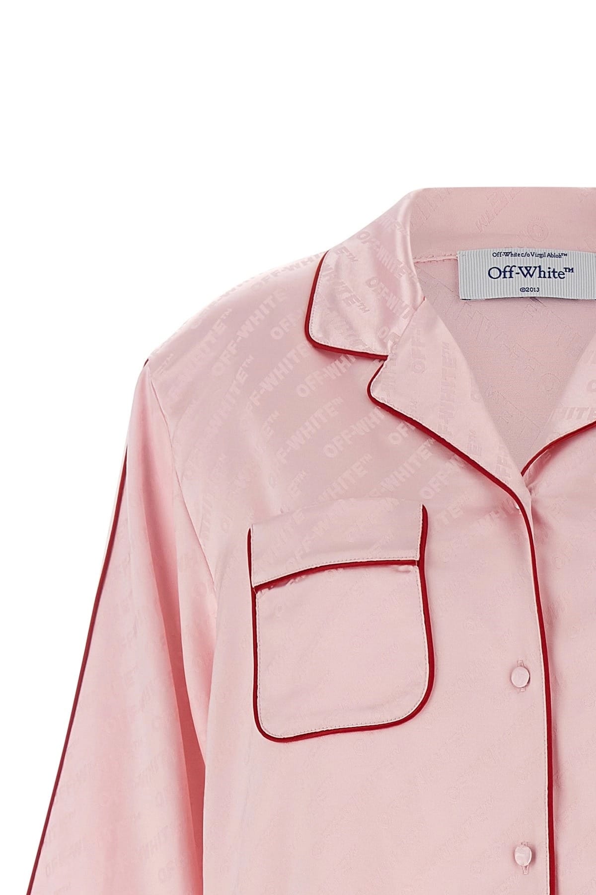 Off-White Jacquard Satin New Roxy Pajama Shirt