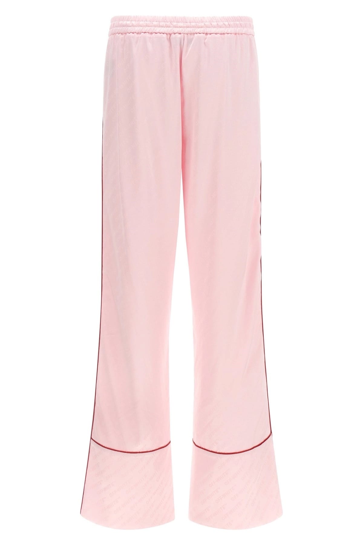 Off-White Jacquard Satin Pajama Pants