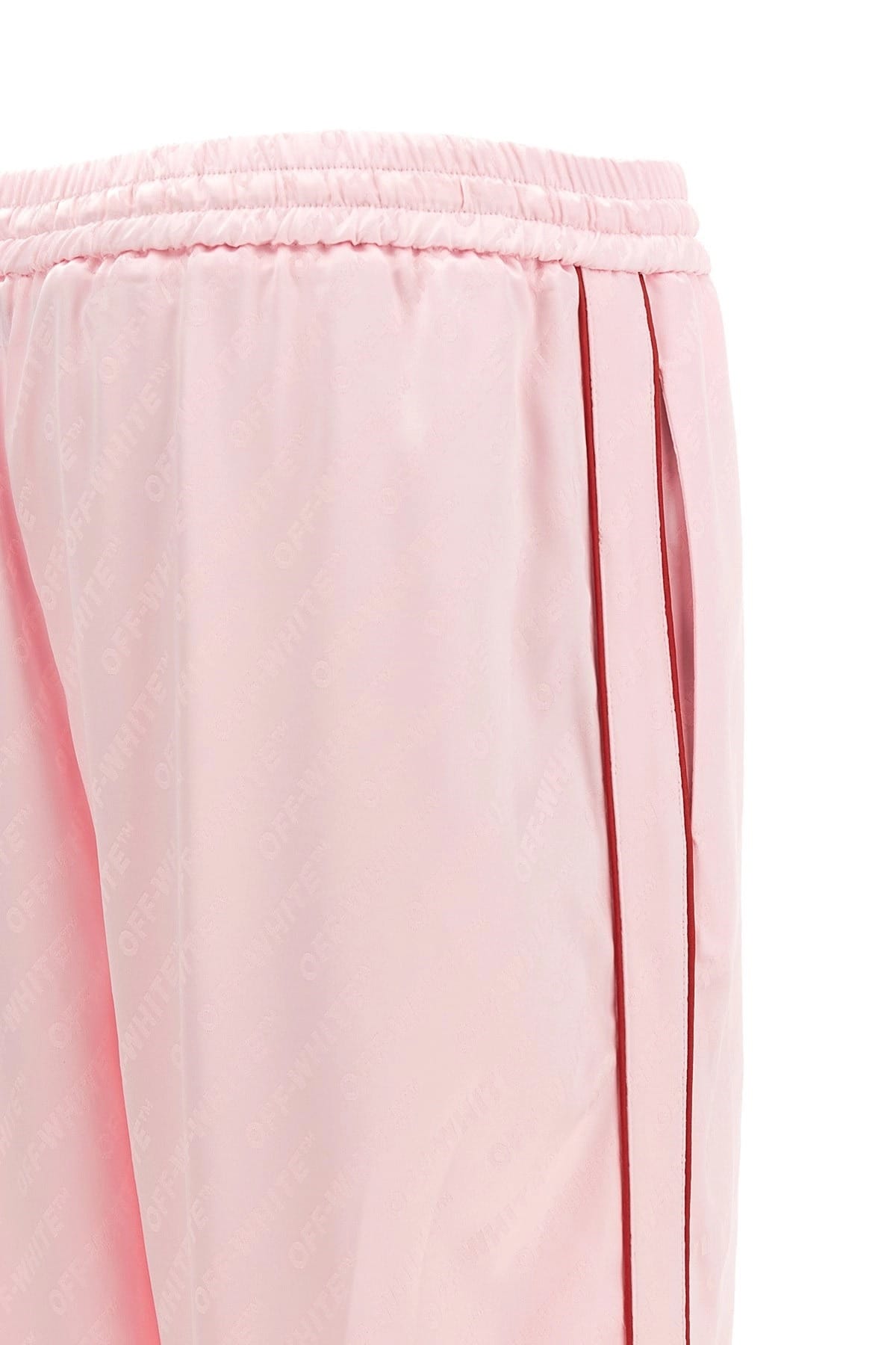Off-White Jacquard Satin Pajama Pants