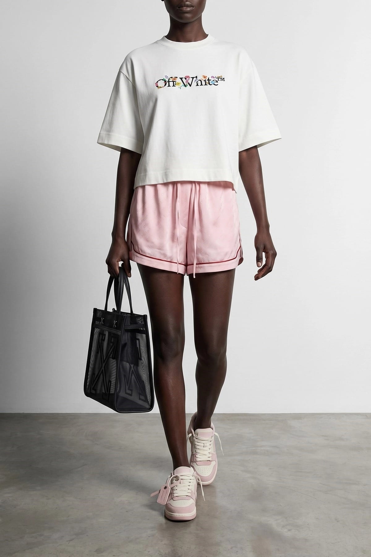 Off-White Shorts pigiama in raso jacquard - alternate view