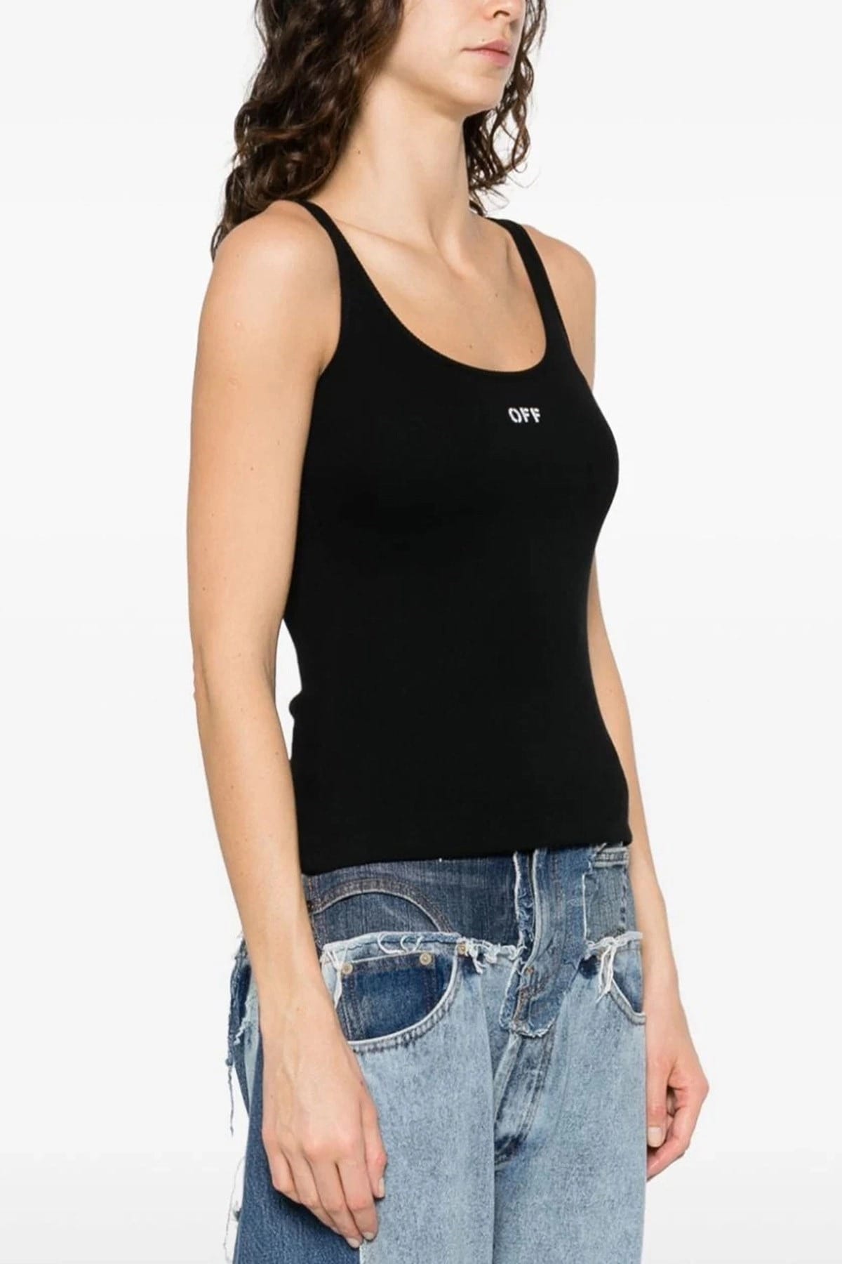 Off-White Off-White Off Stamp Ribbed Top