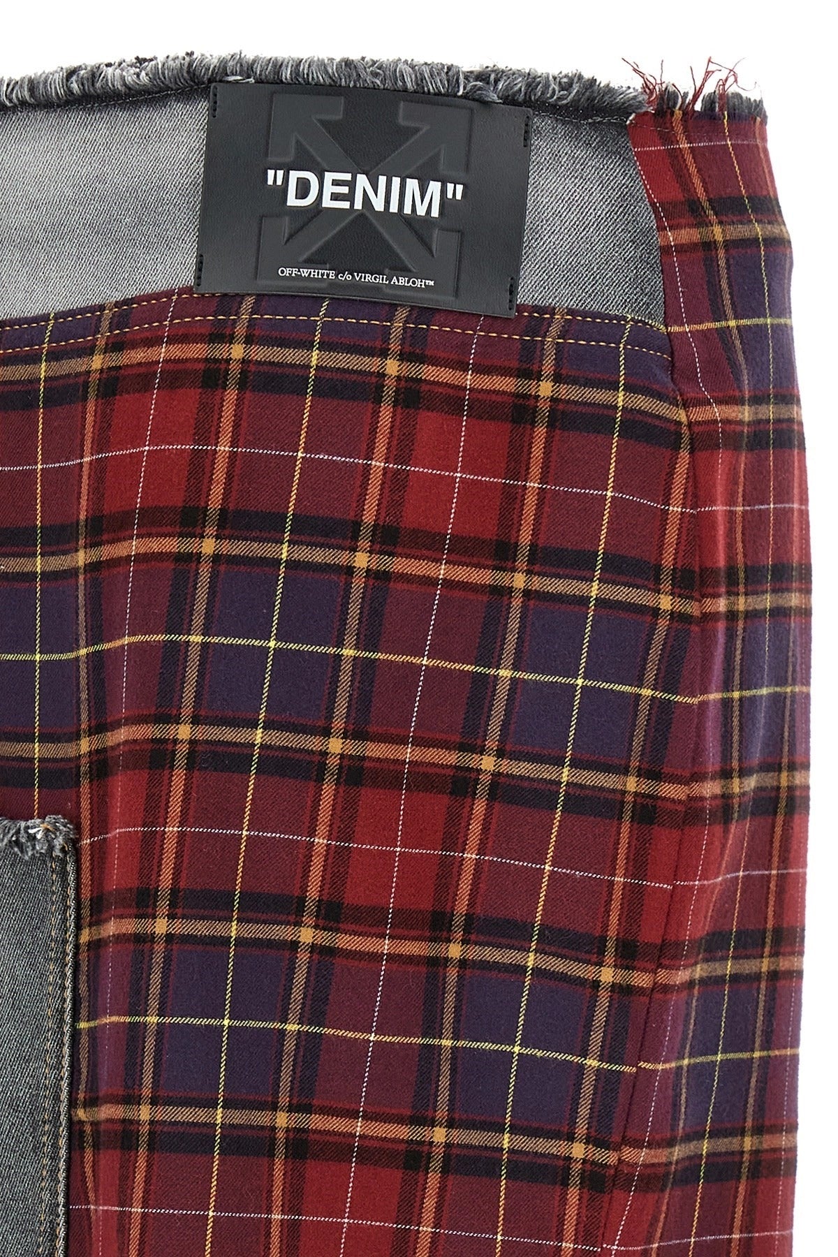 Off-White Patchwork Midi Skirt
