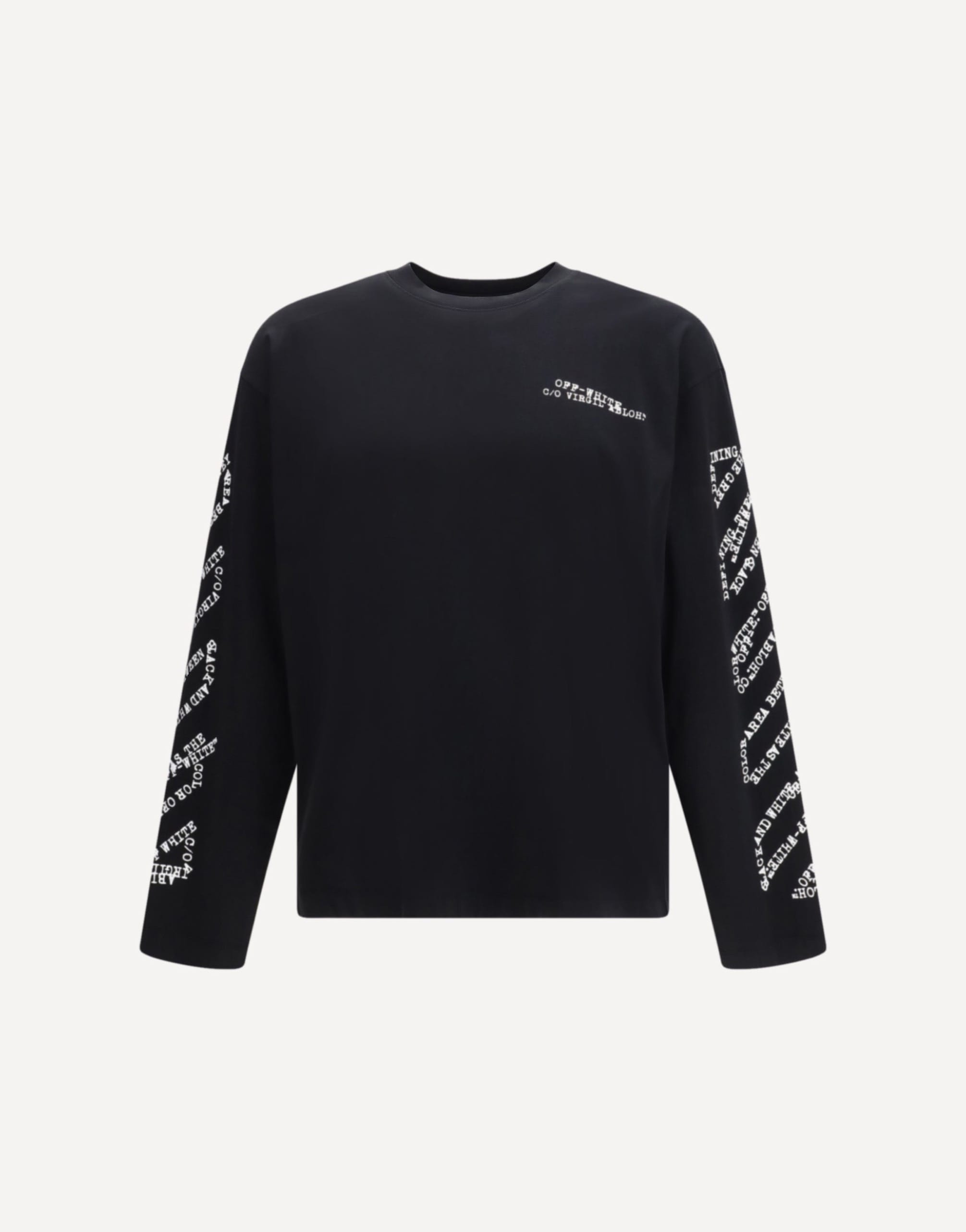 Off-White Patterned Long-Sleeve T-Shirt
