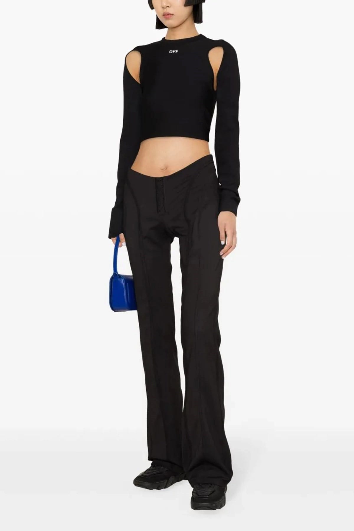 Off-White Off-White Sleek Cut-Out Crop Top
