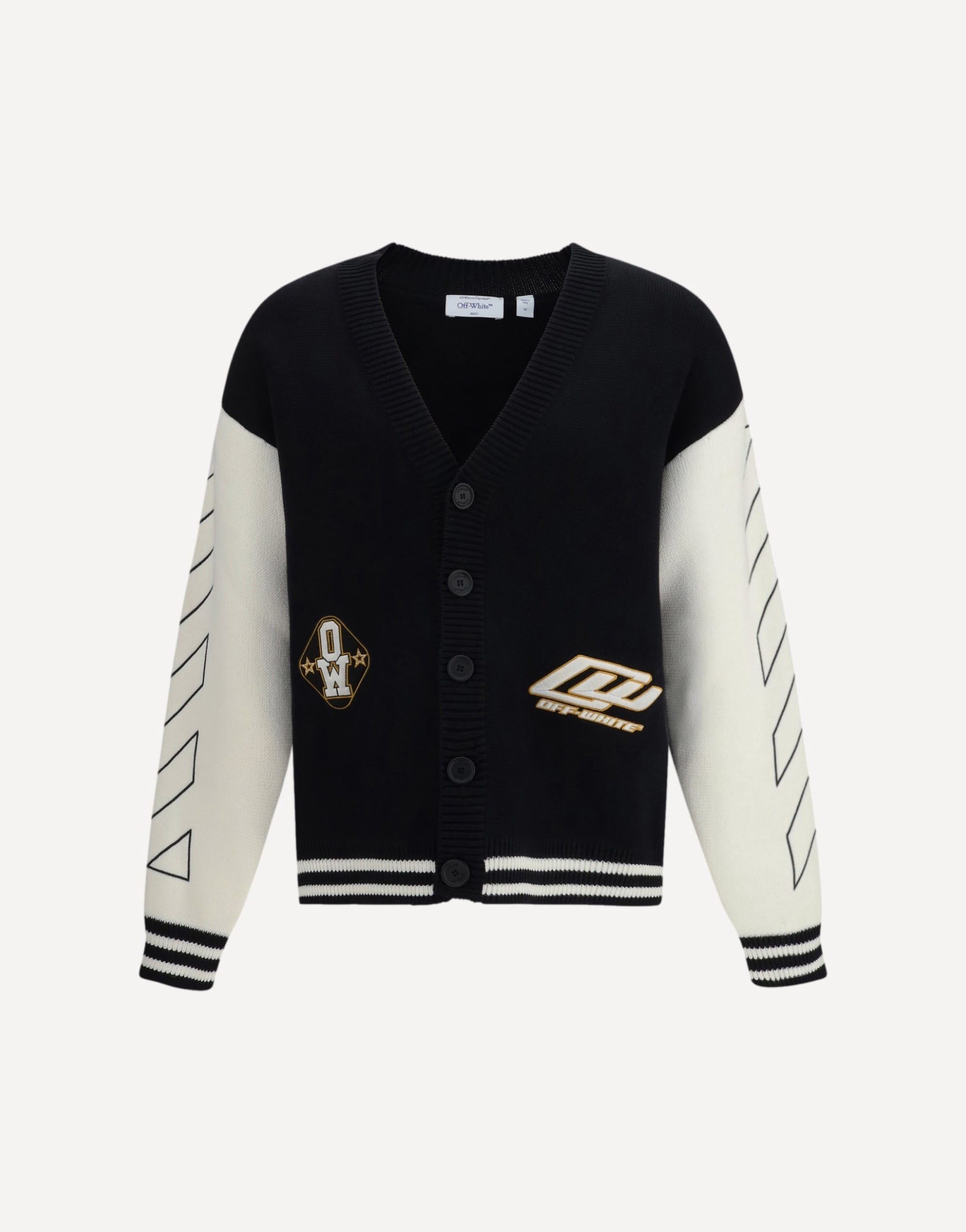 Off-White Star Logo Diagonal Varsity Cardigan