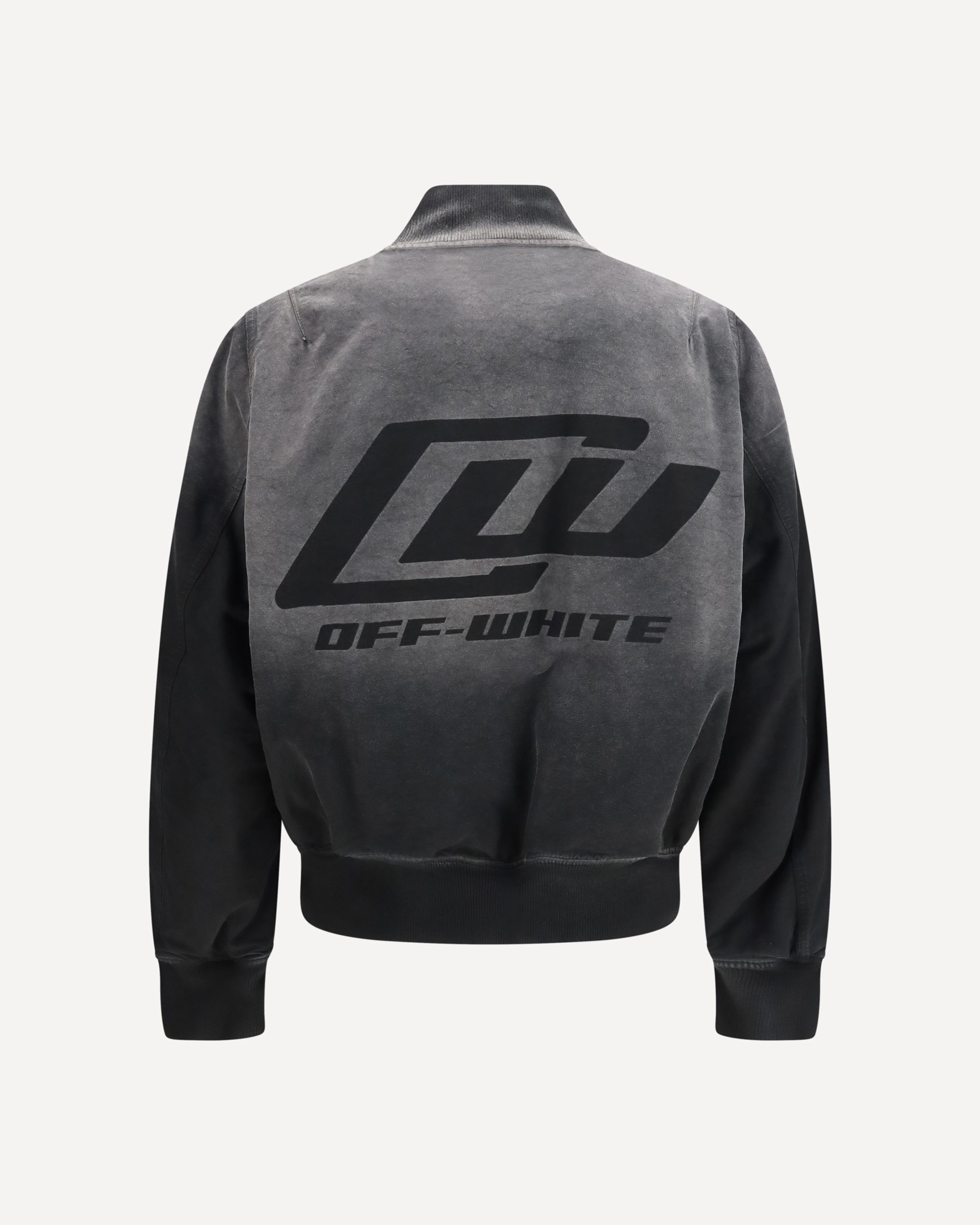 Off-White Washed Denim Bomber Jacket - alternate view