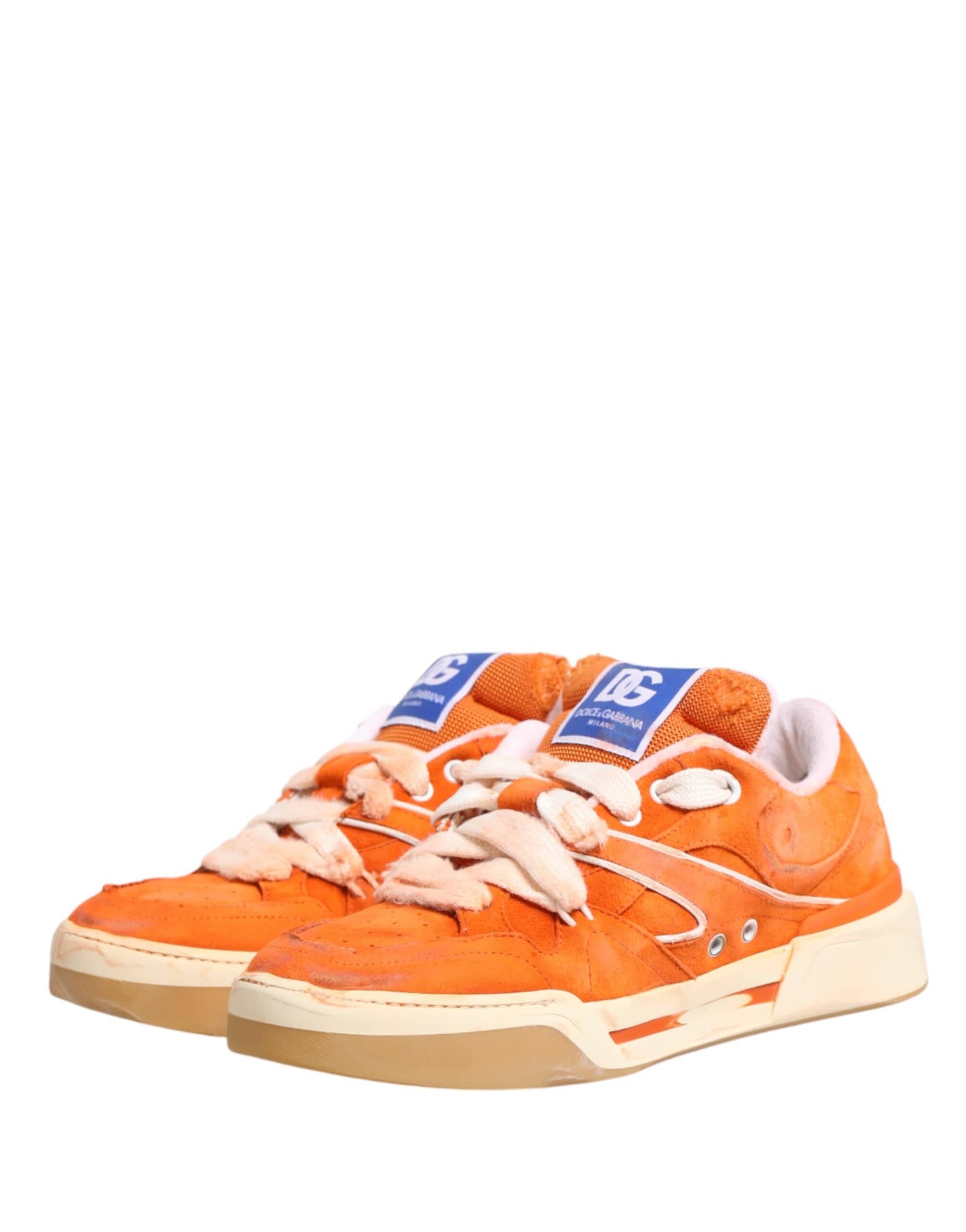 Dolce & Gabbana 'New Roma' Distressed Suede Low-Top Sneakers - alternate view