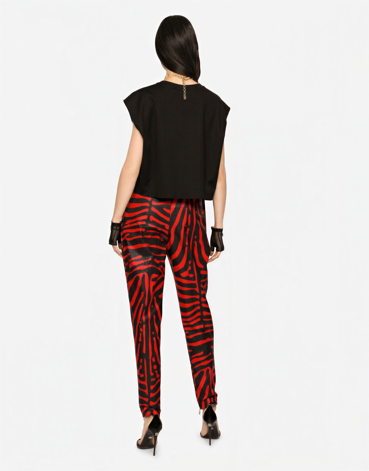 Dolce & Gabbana Zebra Print High Waist Trousers