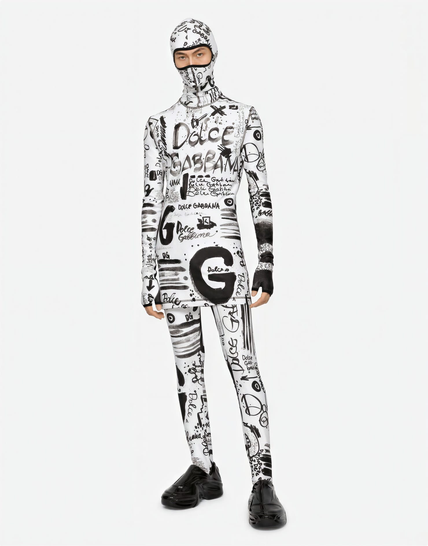 Dolce & Gabbana Balaclava and Logo Print Sweatshirt - alternate view