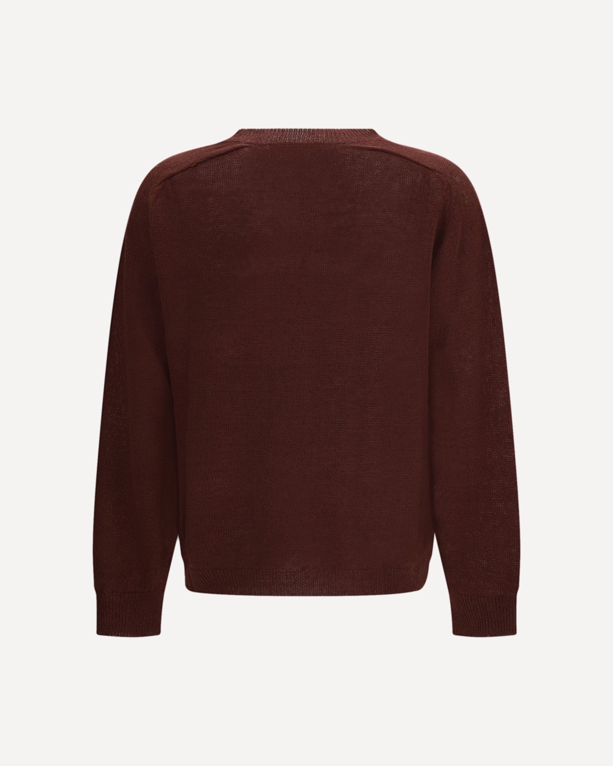Our Legacy Linen V-Neck Sweater With Ribbed Trim - alternate view