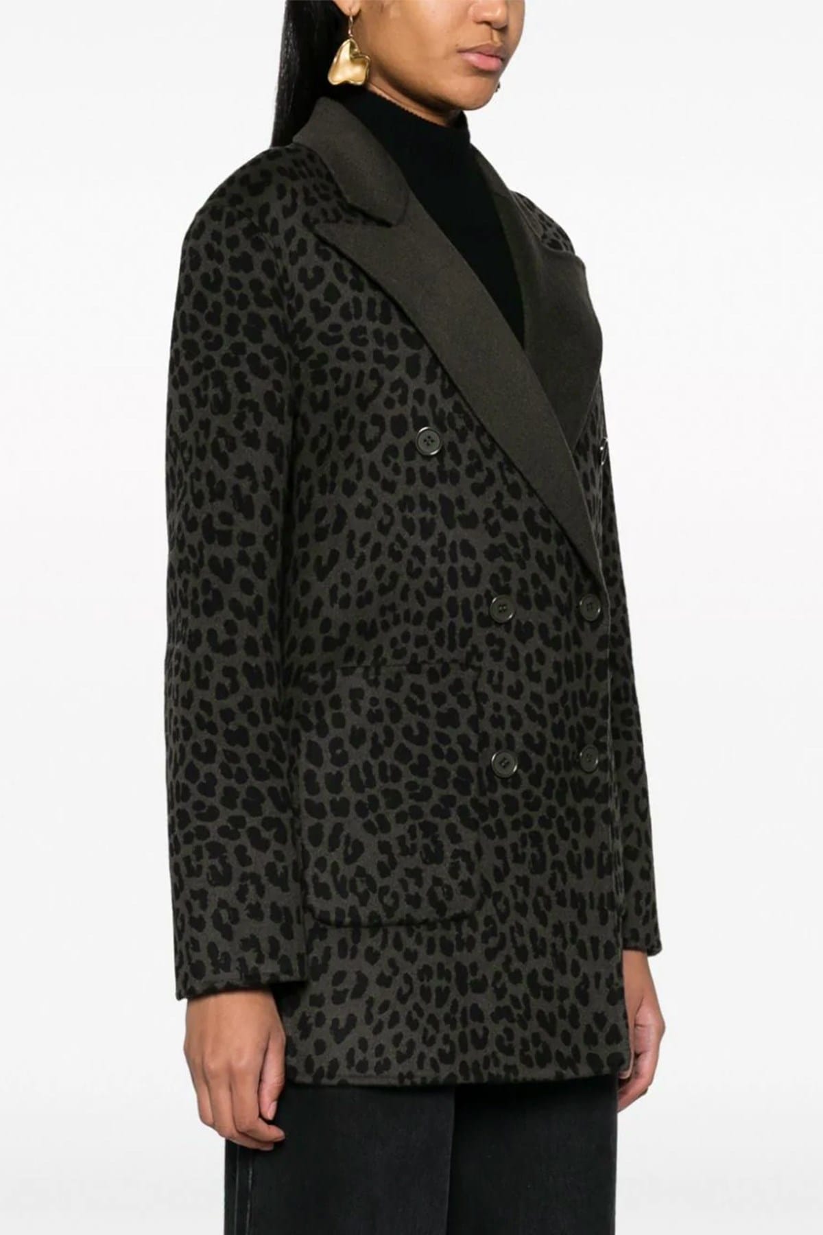 P.A.R.O.S.H. Animal Print Double-Breasted Blazer - alternate view