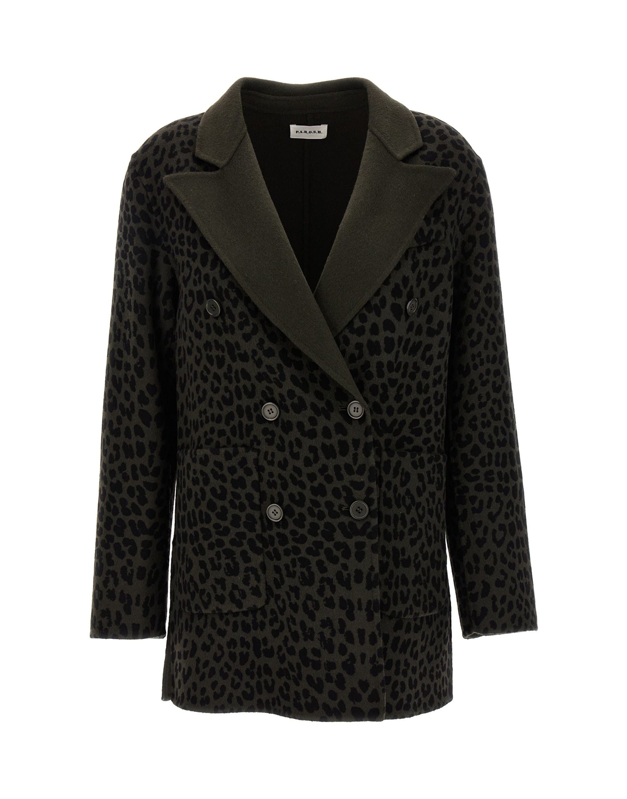 P.A.R.O.S.H. P.A.R.O.S.H. Animal Print Double-Breasted Blazer