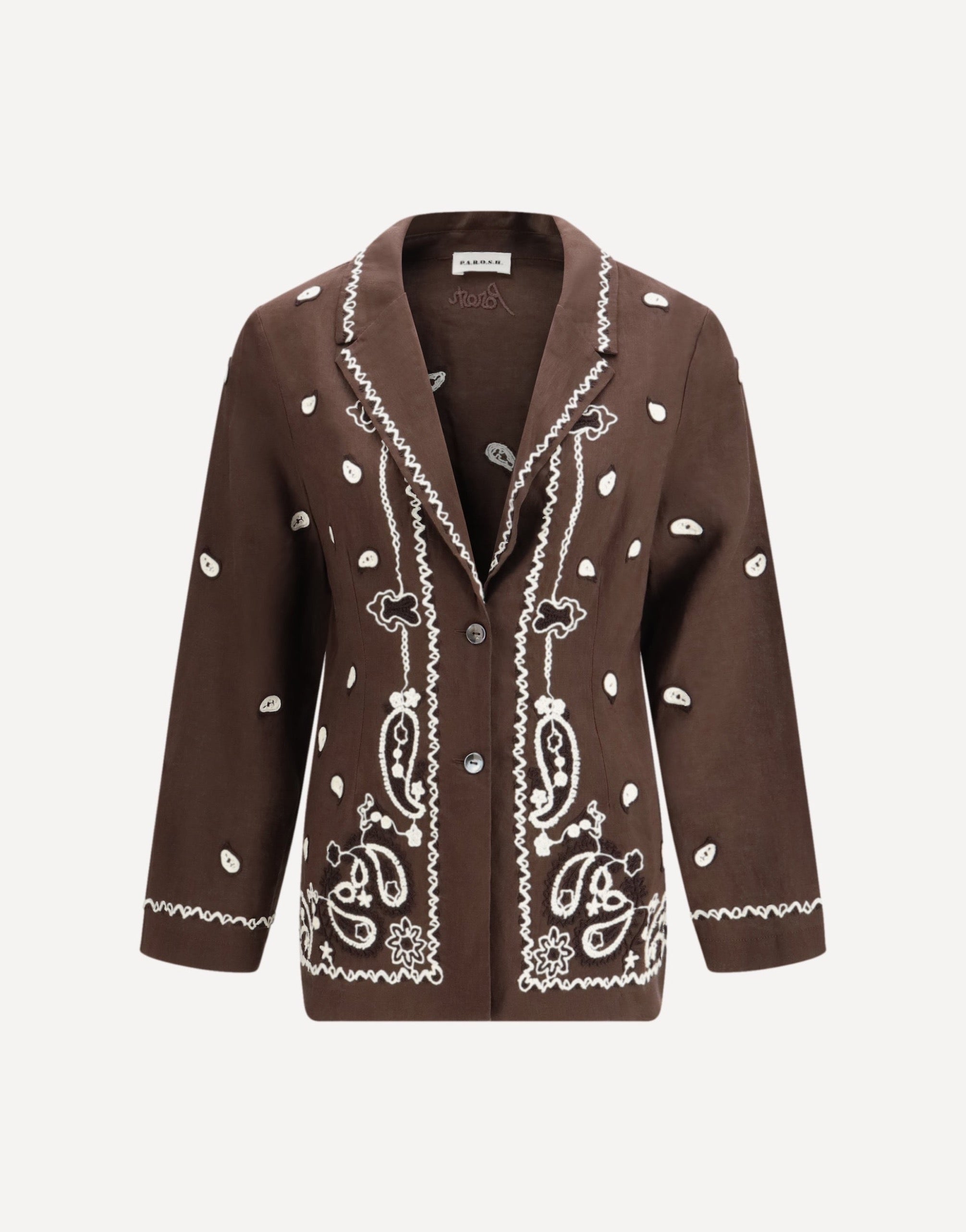 P.A.R.O.S.H. Embroidered Linen Shirt