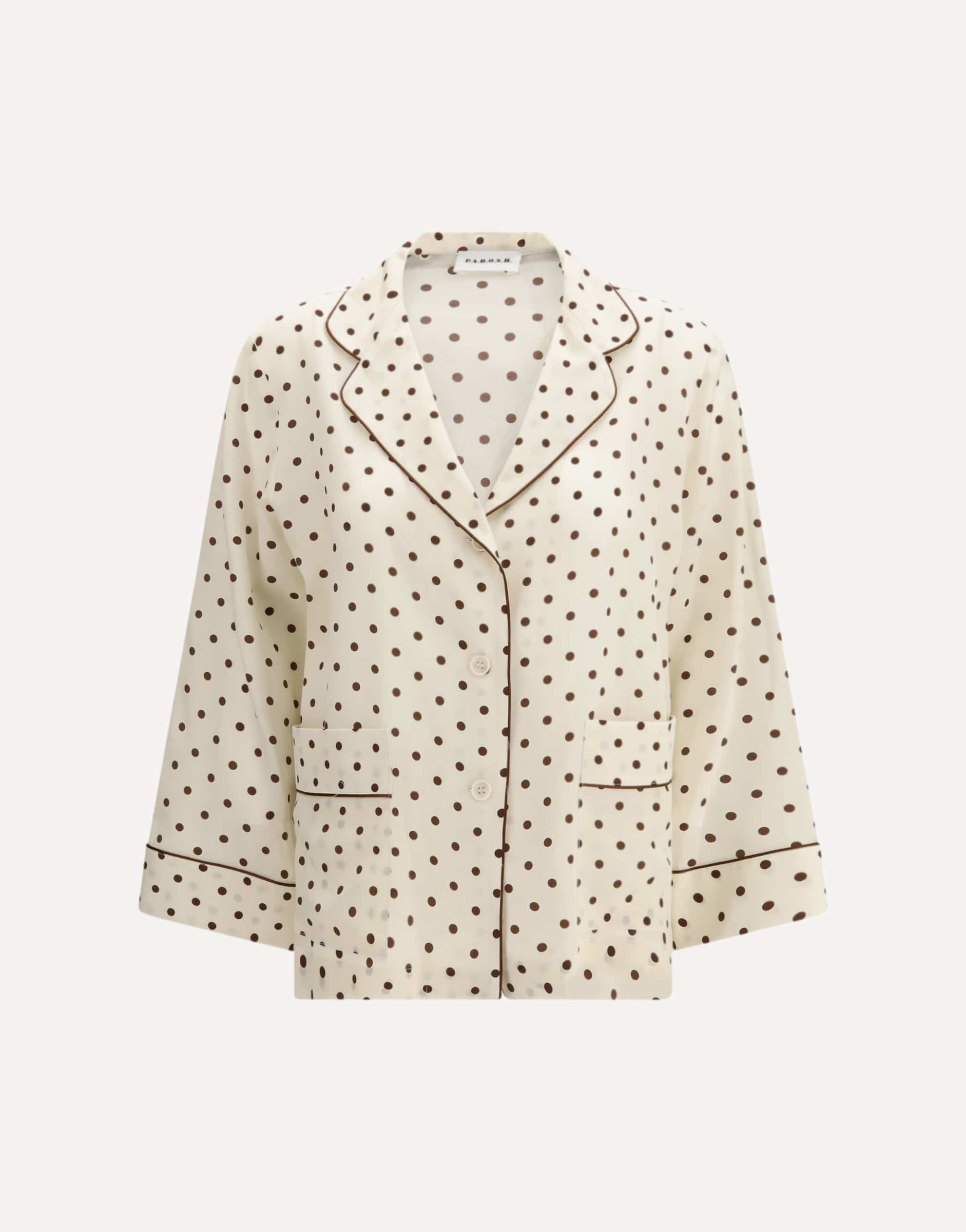 P.A.R.O.S.H. Polka-Dot Silk Shirt