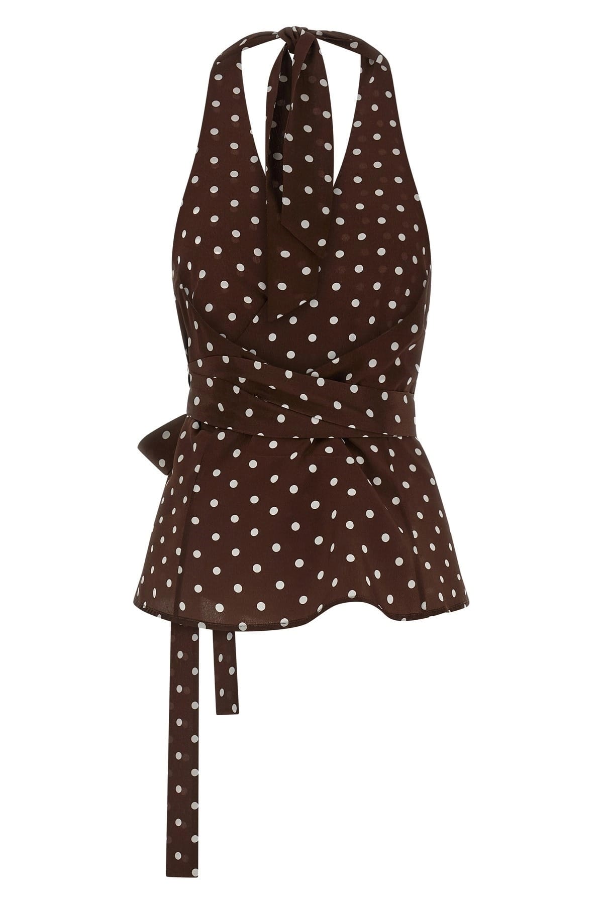 P.A.R.O.S.H. P.A.R.O.S.H. Sbillo Silk Polka Dot Top