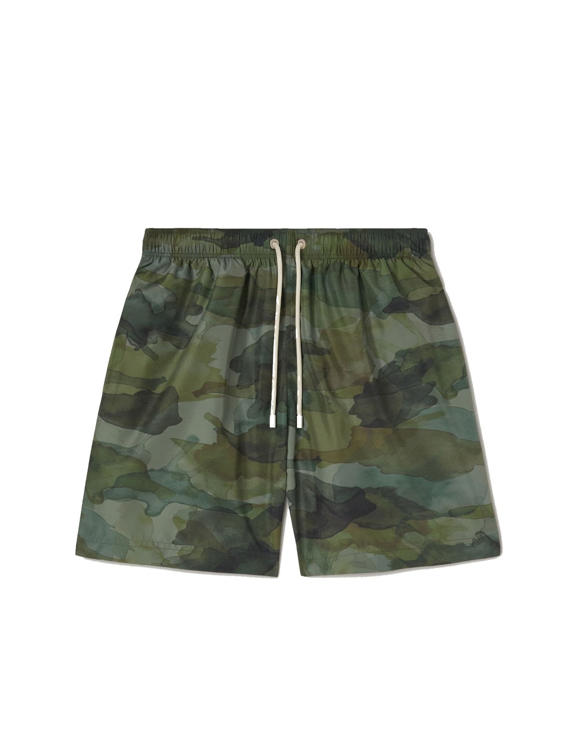 Palm Angels Camouflage Swim Shorts With Logo