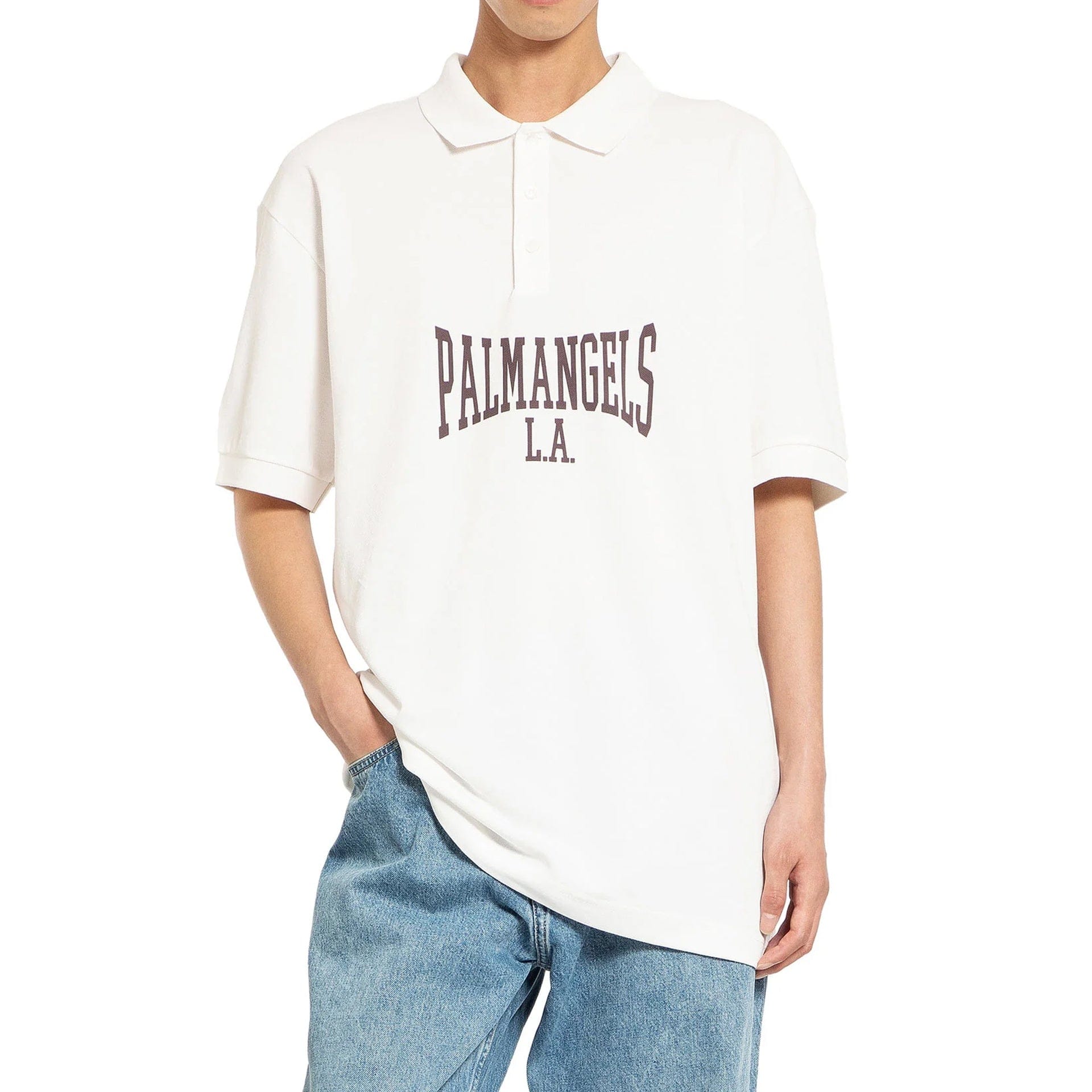 Palm Angels College Logo Short Sleeve Polo - alternate view