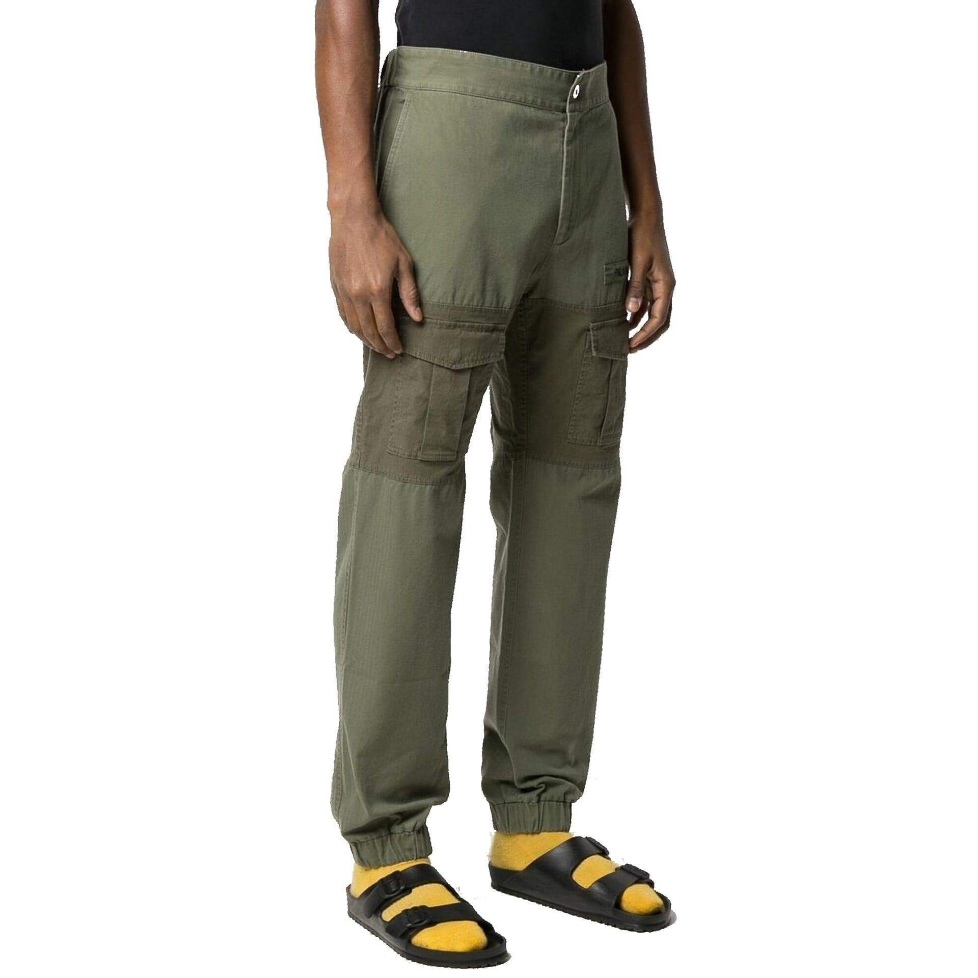 Palm Angels Cotton Drawstring Cargo Trousers - alternate view