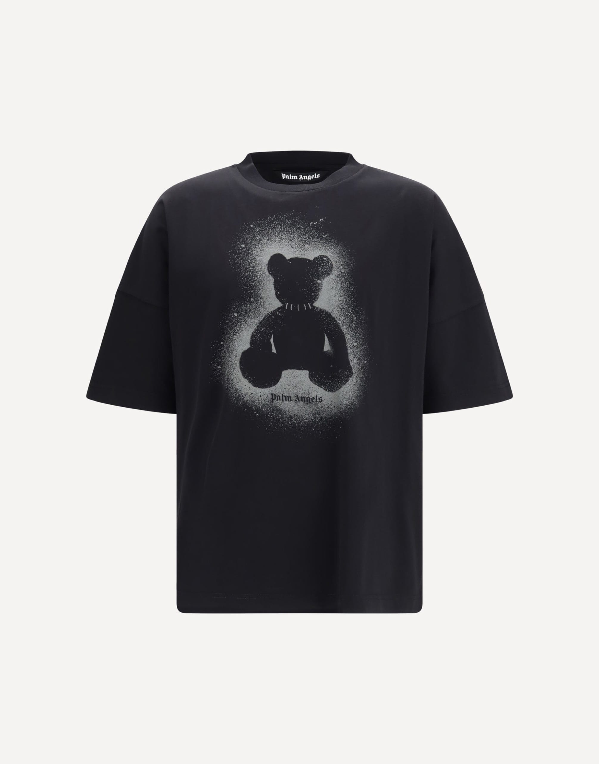 Palm Angels Curved Logo Cotton T-Shirt