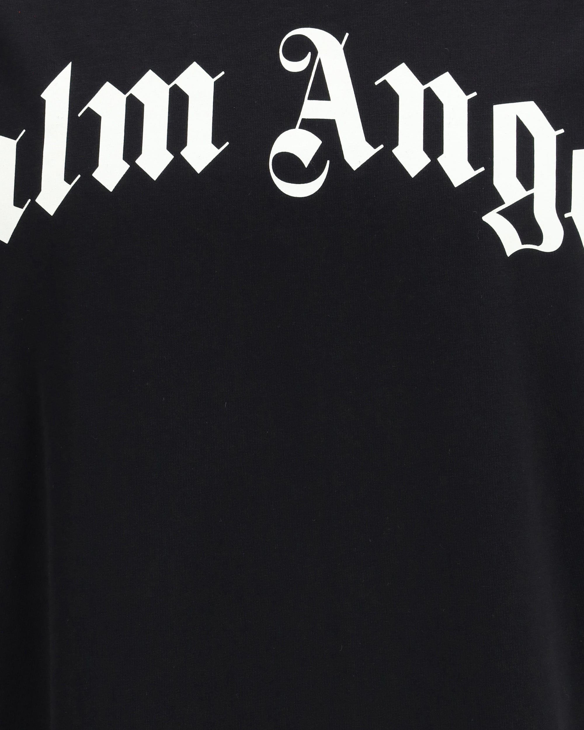 Palm Angels Curved Logo Cotton T‑shirt
