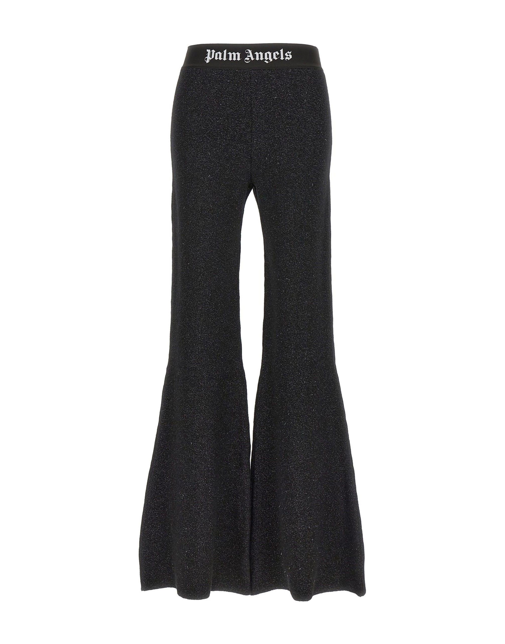 Palm Angels Palm Angels Logo Tape Lurex Knit Pants