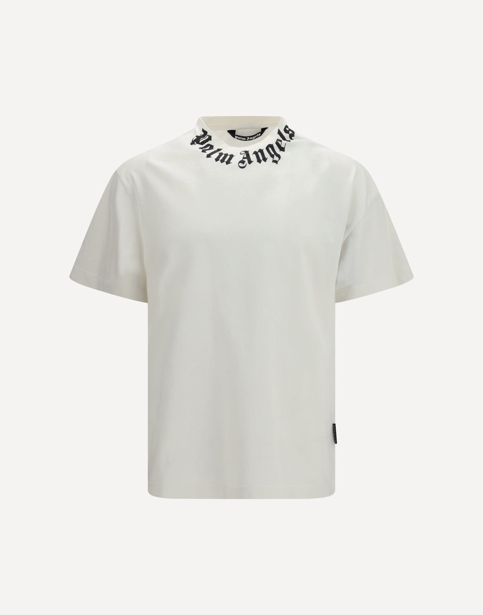 Palm Angels Neck Logo Cotton T-Shirt