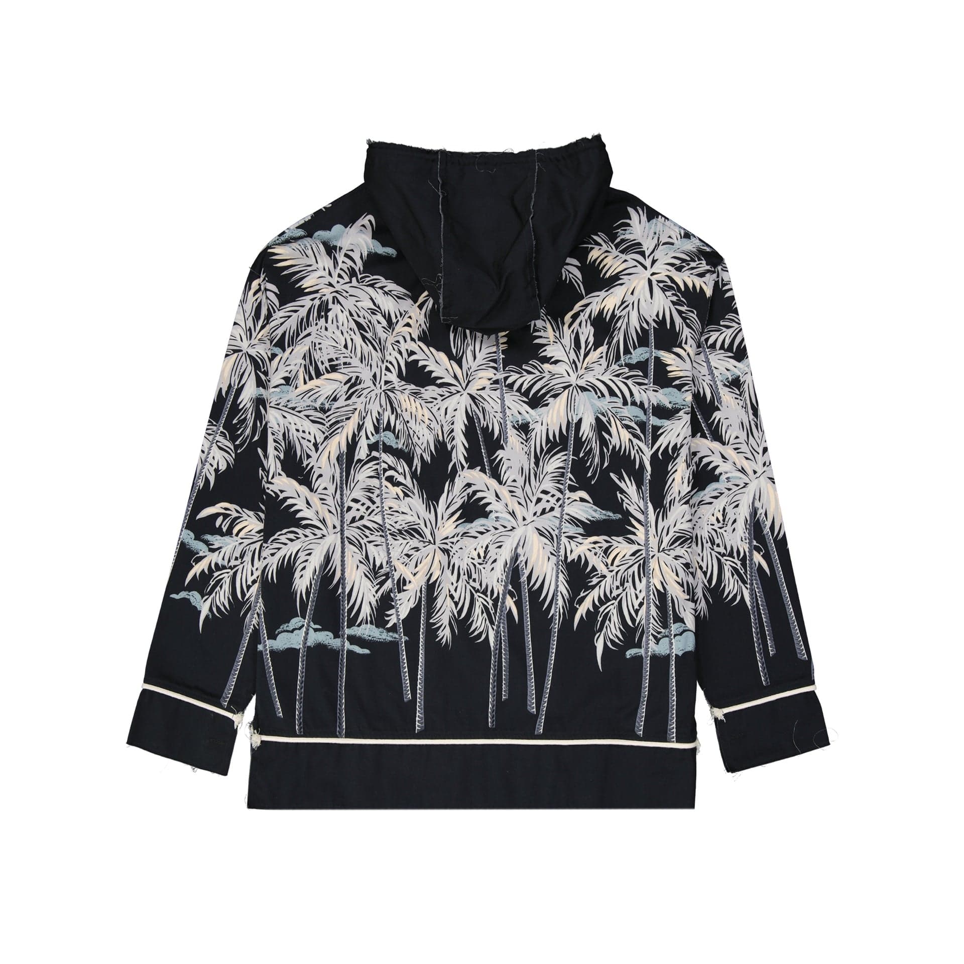 Palm Angels Printed Hooded Cotton Shirt